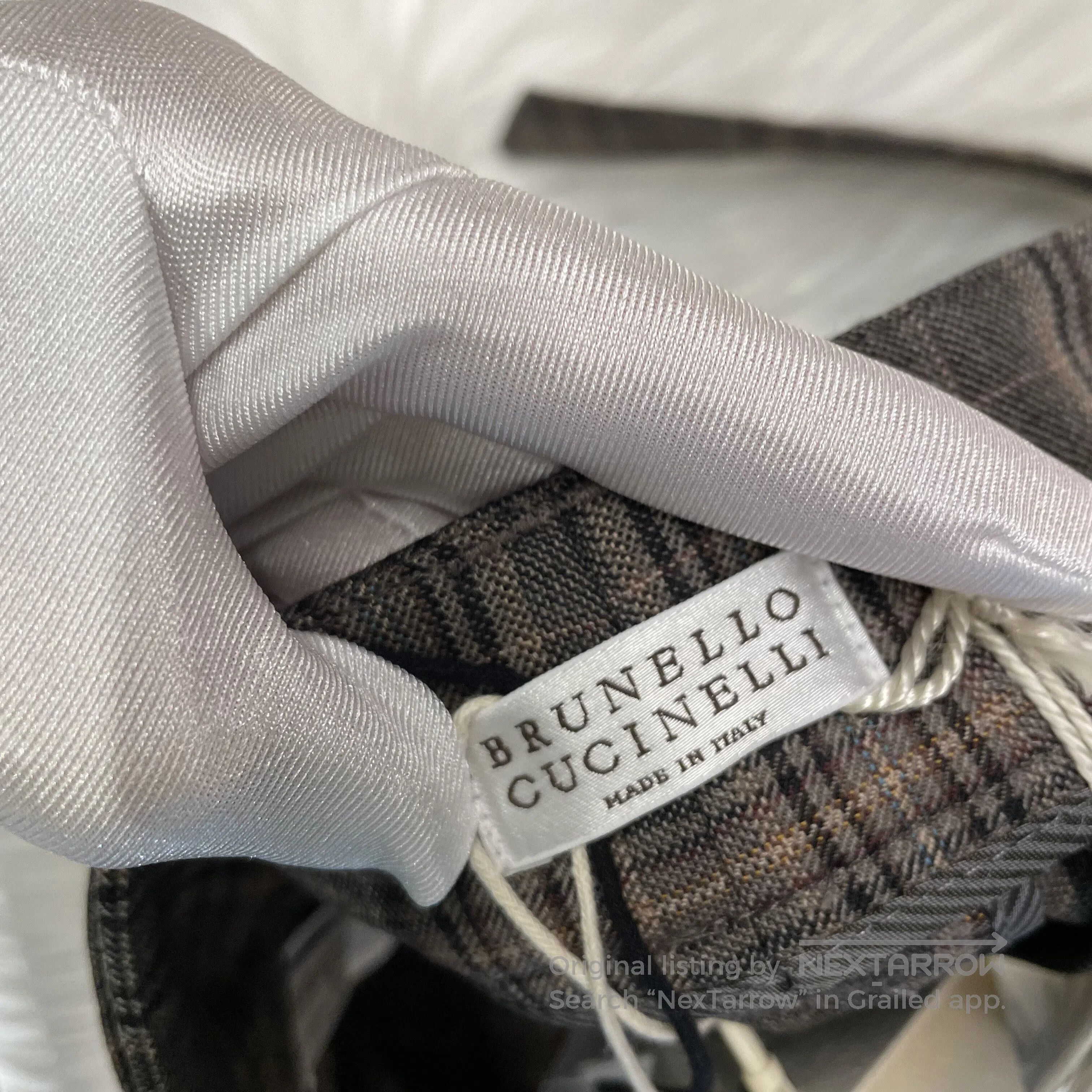 Brunello Cucinelli Brunello Cucinelli Brown Plaid Wool Pants. Size US 40 / EU 56 - 3 Thumbnail