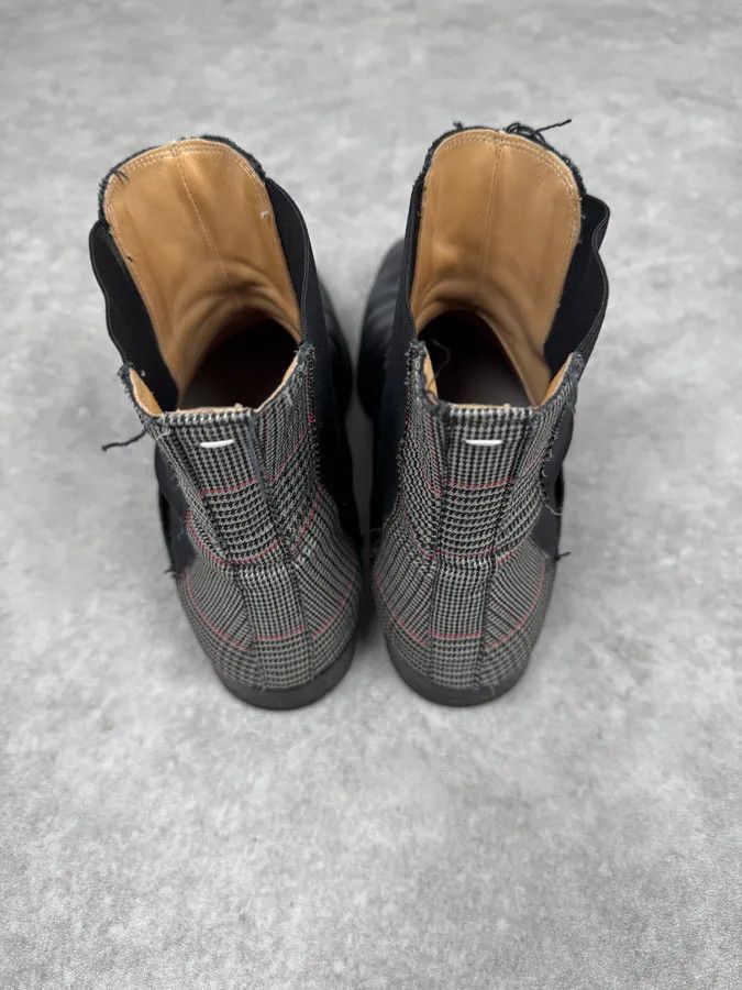 Maison Margiela Maison Margiela Hybrid Black British Checkered Leather Boots Size US 8 / EU 41 - 4 Thumbnail