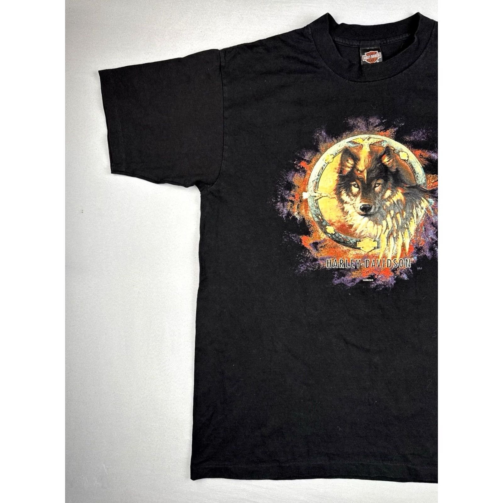 Harley Davidson VINTAGE Harley Davidson T Shirt 1996 Sturgis Black Hills Rally L Black USA Made Mens Size US L / EU 52-54 / 3 - 3 Thumbnail