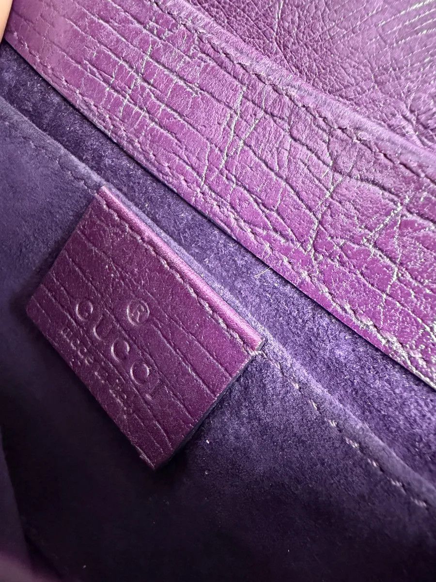 Gucci AW2003 Gucci Purple Ostrich Leather Handle Clutch Bag Size ONE SIZE - 12 Thumbnail