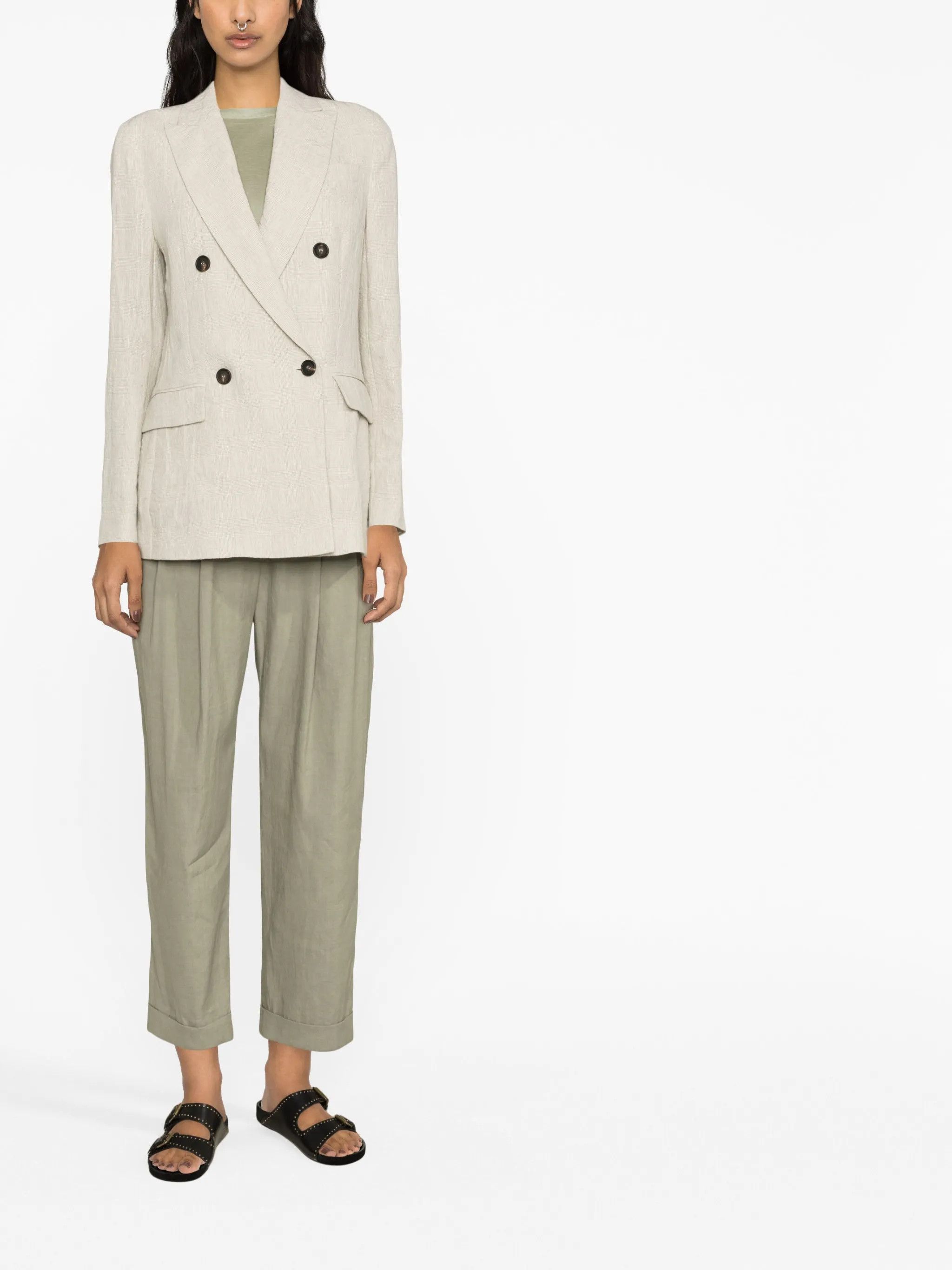 Brunello Cucinelli o1y0725 Blazer in Light Gray Size XS / US 0-2 / IT 36-38 - 4 Thumbnail