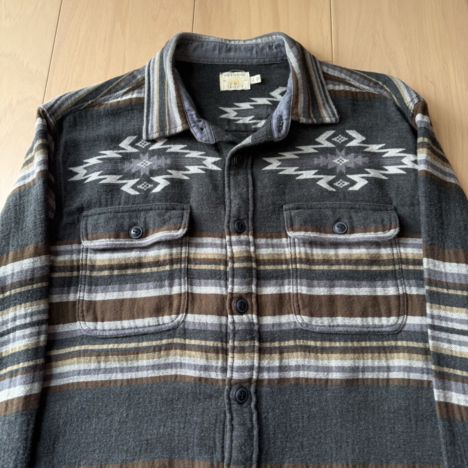Faherty Faherty Doug Good Feather Canyon Shirt S Multicolor Argyle Size US S / EU 44-46 / 1 - 3 Thumbnail