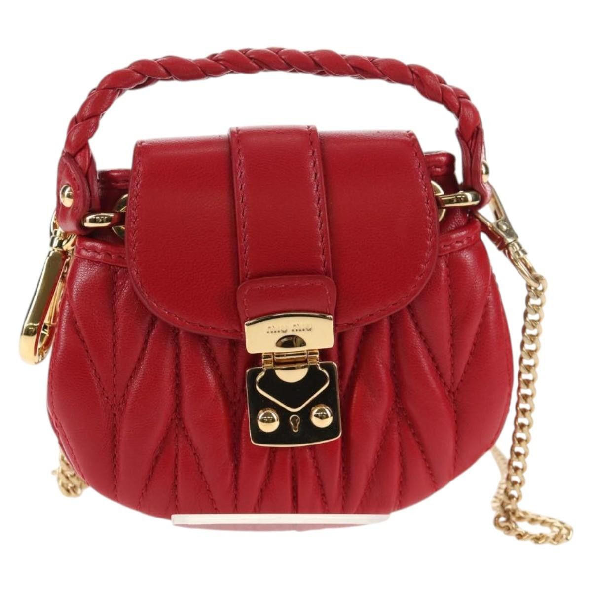 Miu Miu Miu Miu Chain Clutch Leather Size ONE SIZE - 1 Thumbnail
