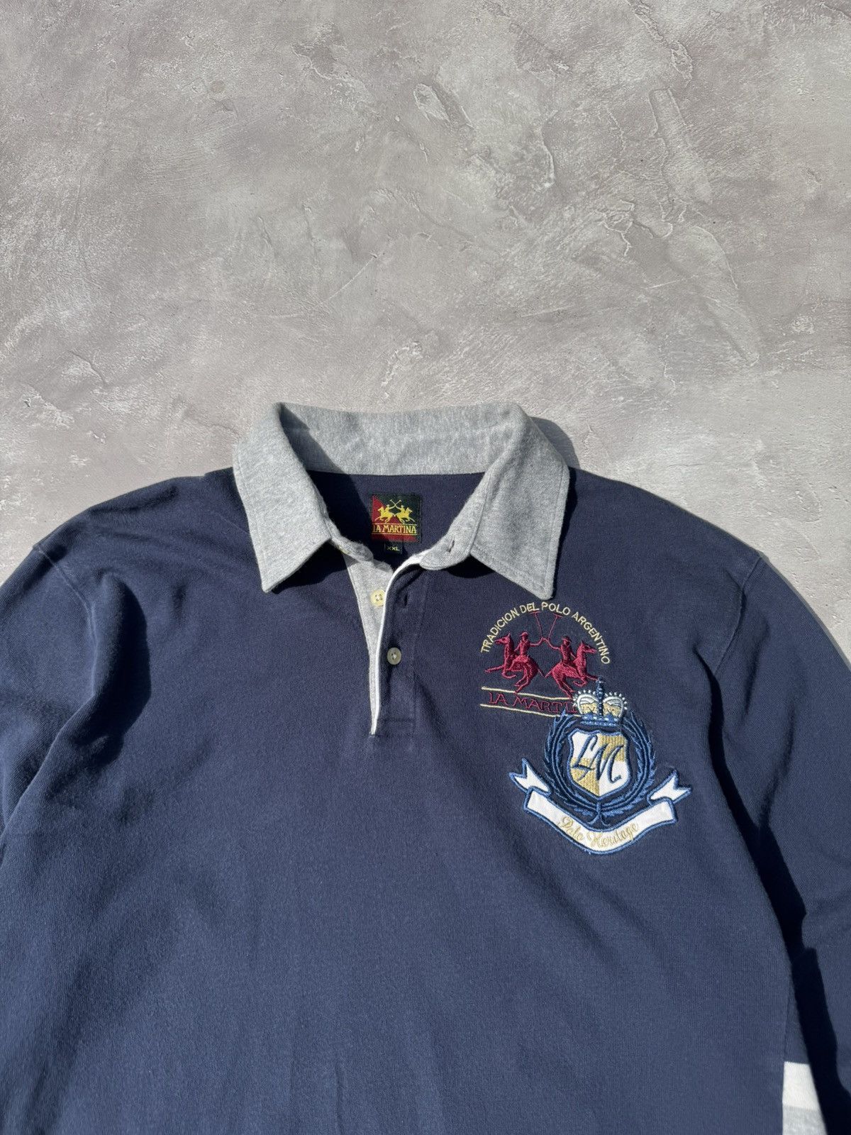 La Martina Vintage La Martina Polo Raph Lauren Style Rugby Long Sleeve Size US XXL / EU 58 / 5 - 4 Thumbnail
