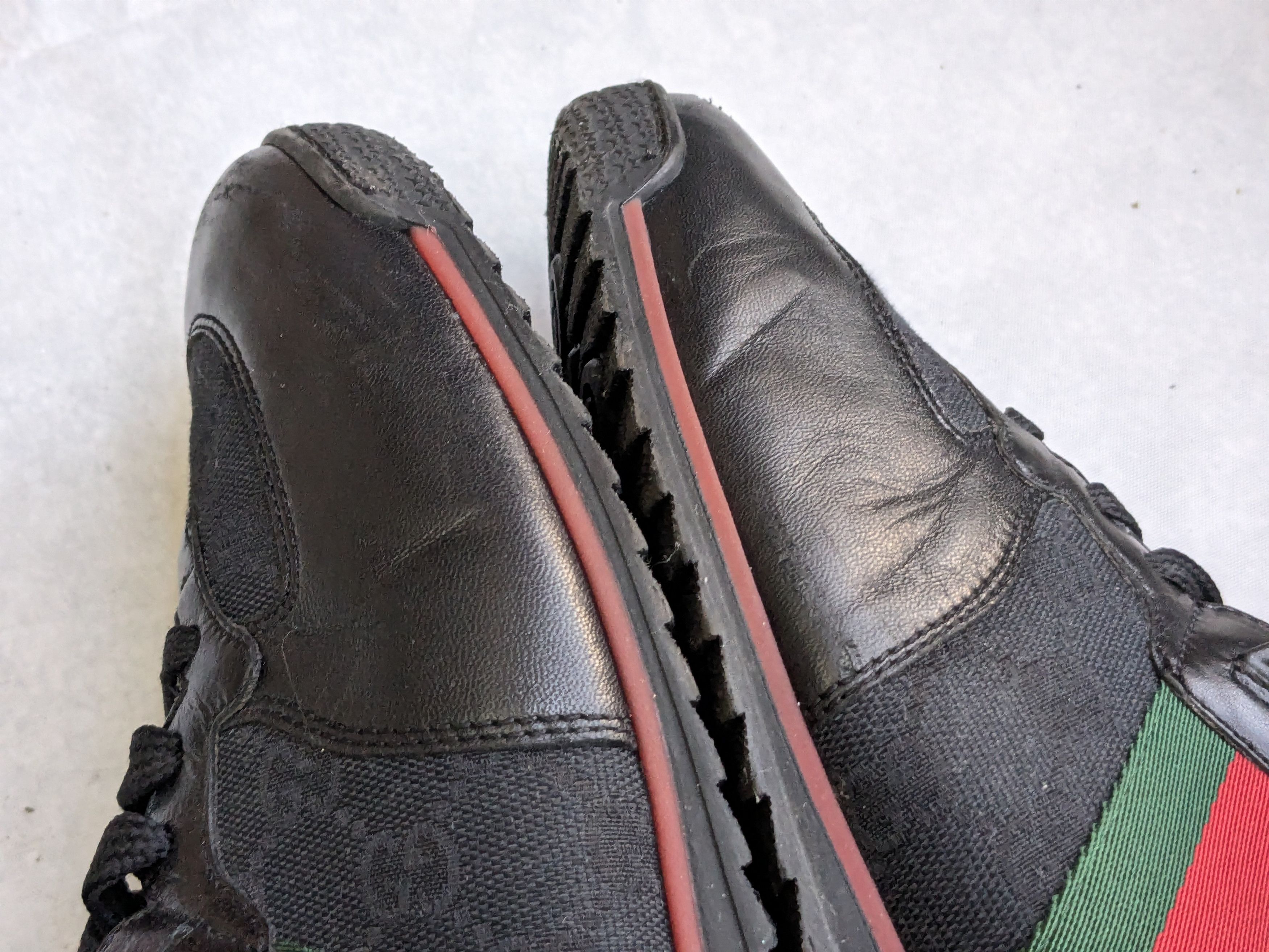 Gucci Gucci Sneakers Black 9.5 Web Leather Low Tops Size US 9.5 / EU 42-43 - 9 Thumbnail