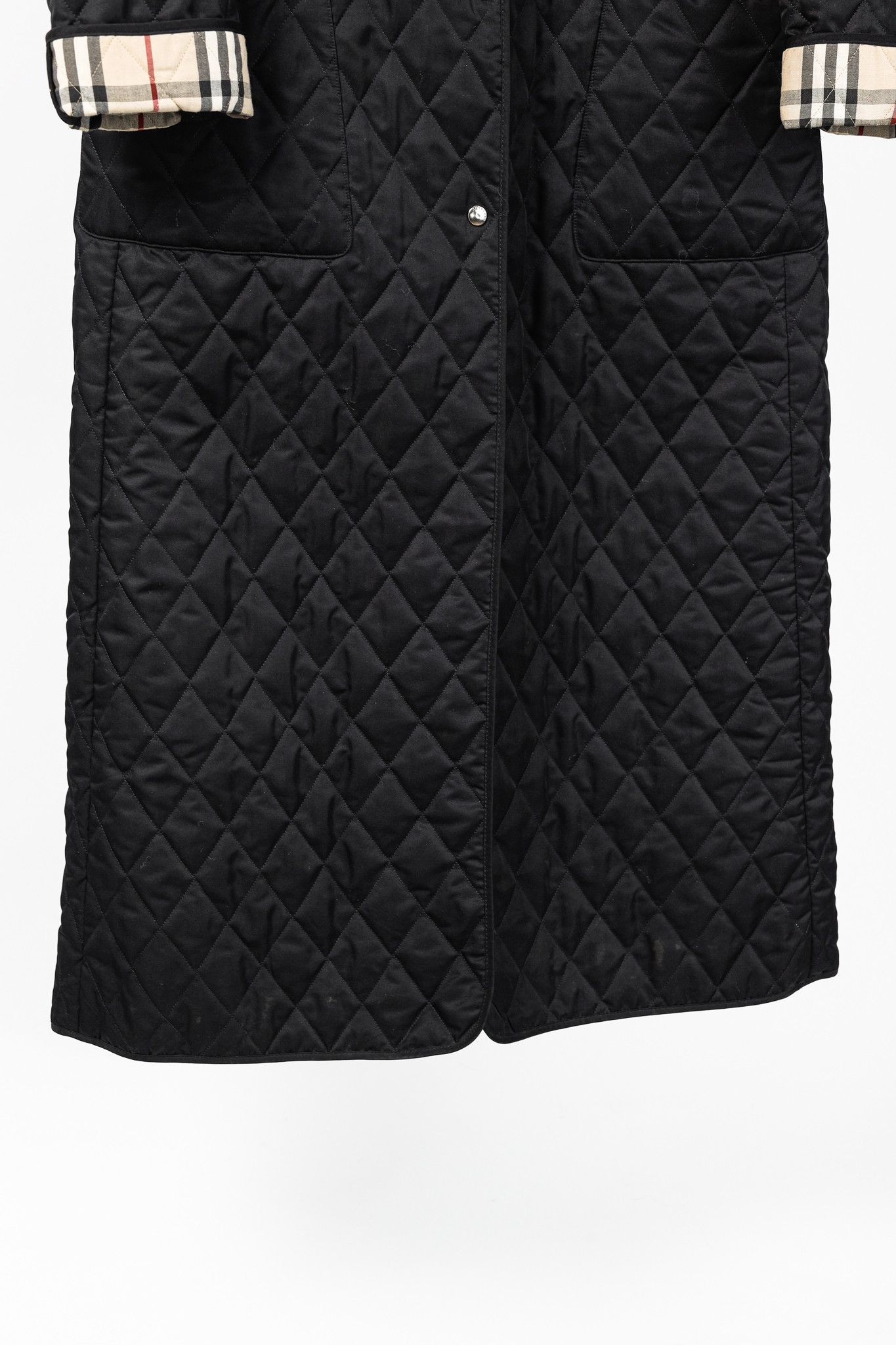 Burberry Burberry Black Quilted Hooded Long Jacket Size L / US 10 / IT 46 - 7 Thumbnail