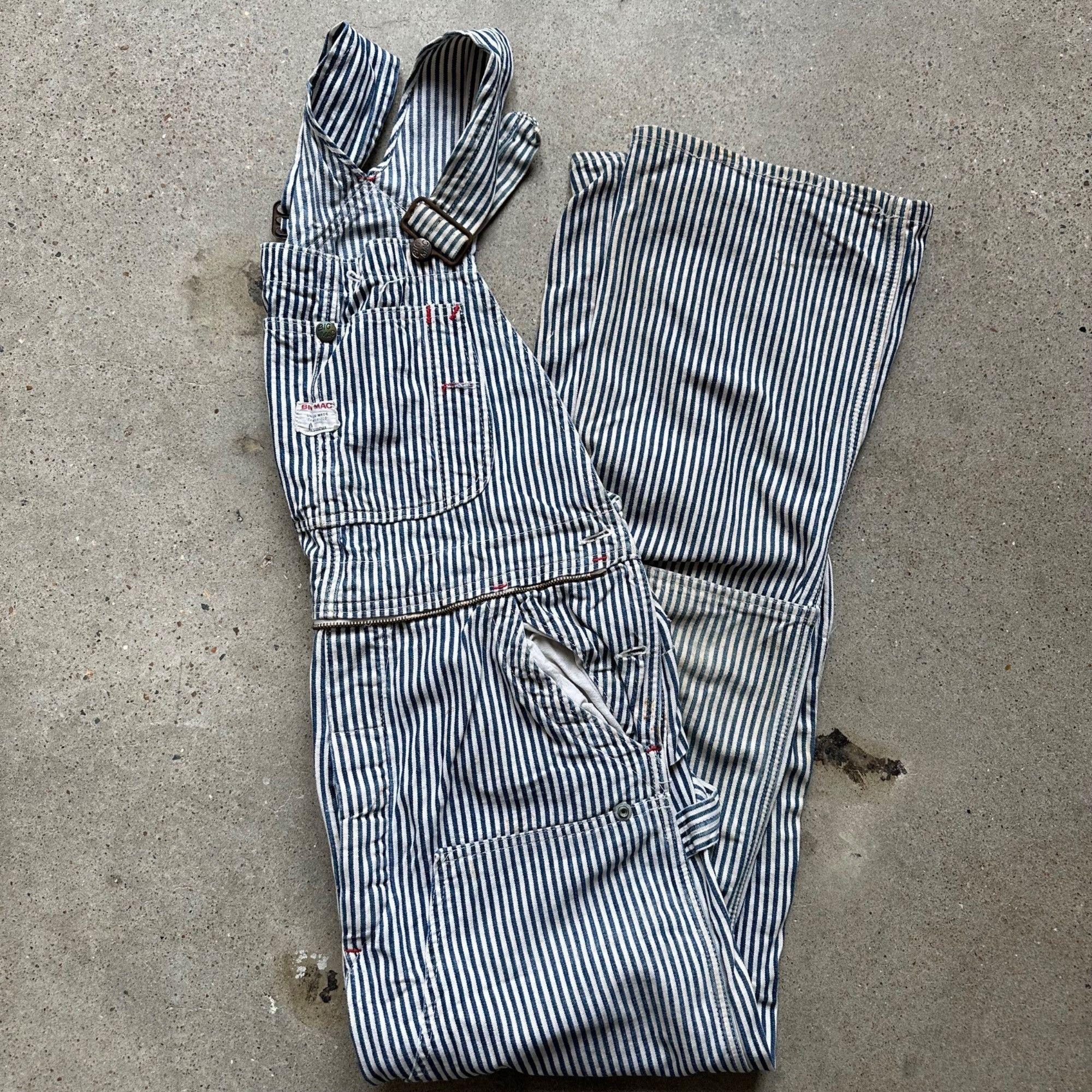 image of 50S/60S Big Mac Sanforized Hickory Stripe Denim Over, Men's (Size Large)