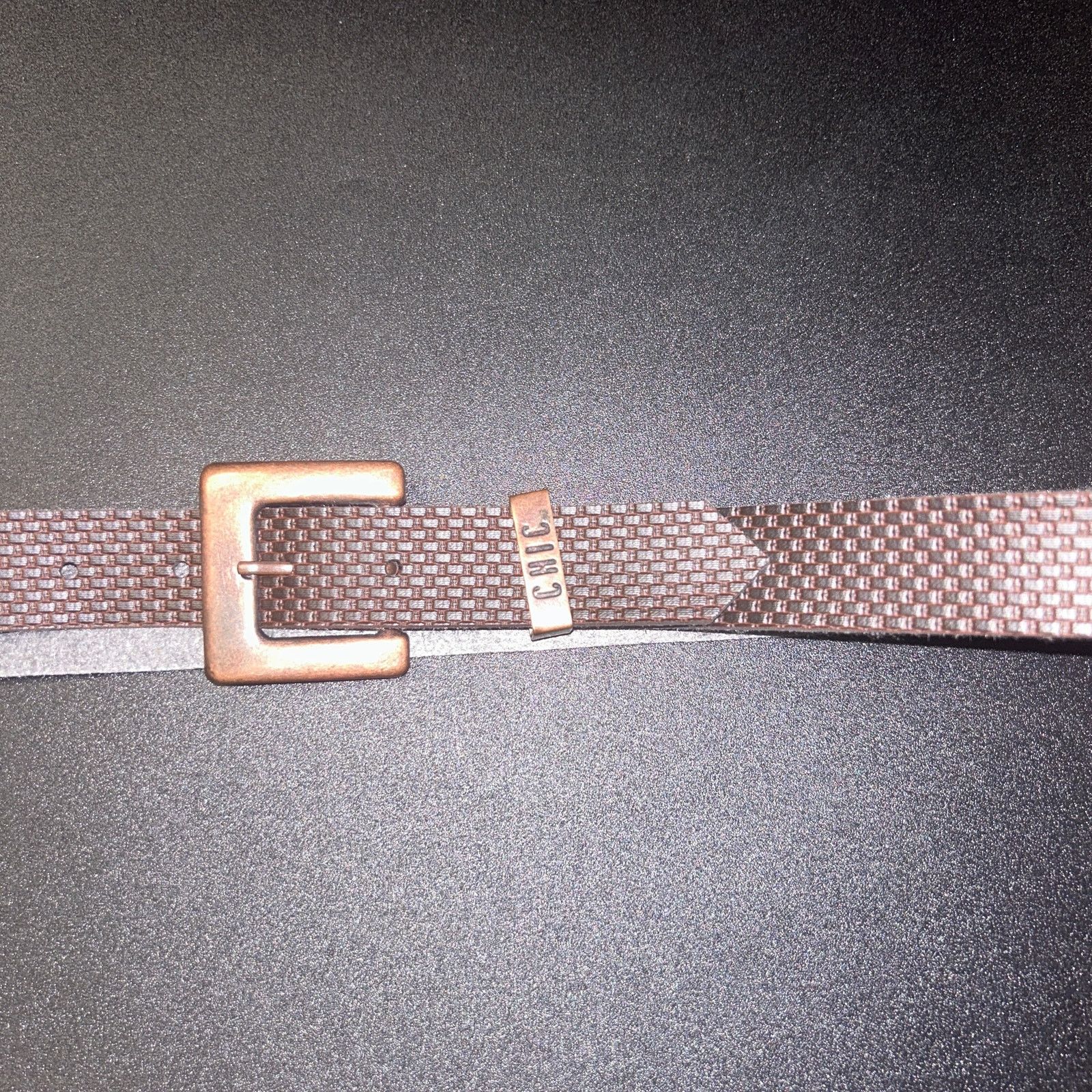 Other Chic Brown Textured Faux Leather Adjustable Belt Size 8 Size ONE SIZE - 2 Thumbnail