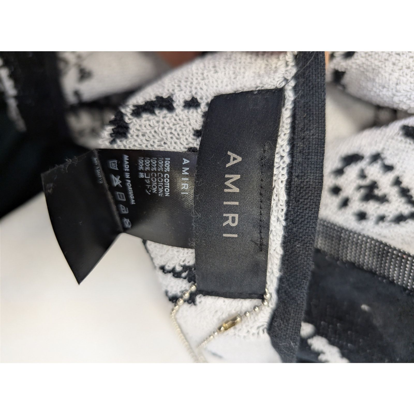 Amiri o1rshd1 Size: OS / Q:3 / bandana cotton towel in Black/White Size ONE SIZE - 19 Thumbnail