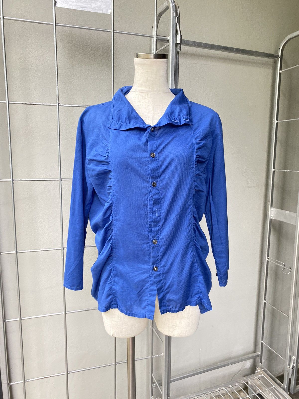 Issey Miyake Plantation blue blouse Size M / US 6-8 / IT 42-44 - 1 Thumbnail