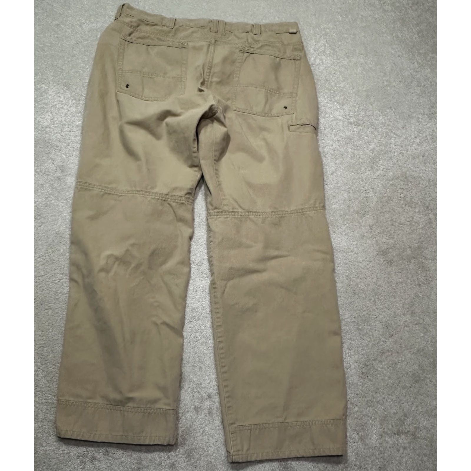 Vintage REI Co-op Trailsmith Double Knee Khaki Pants Mens 36x30 Regular Outdoors Hiking Canvas Cotton Blend Beige Straight Front Regular Pants Size US 36 / EU 52 - 2 Thumbnail