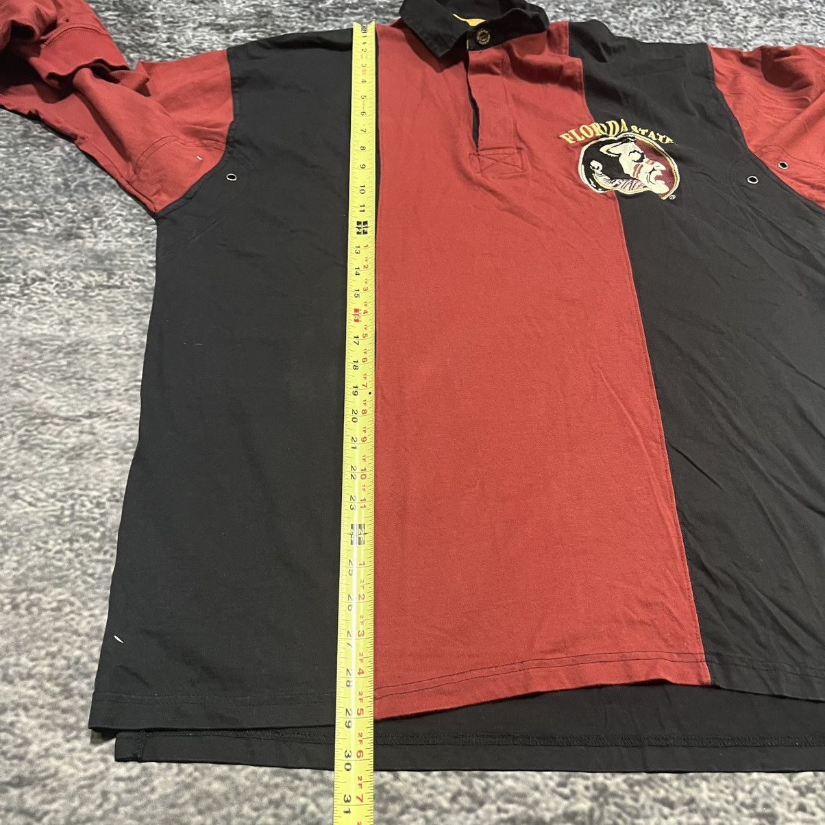 Mirage Vintage 90s Florida State Seminoles Mirage Longsleeve Polo Size US XL / EU 56 / 4 - 11 Thumbnail