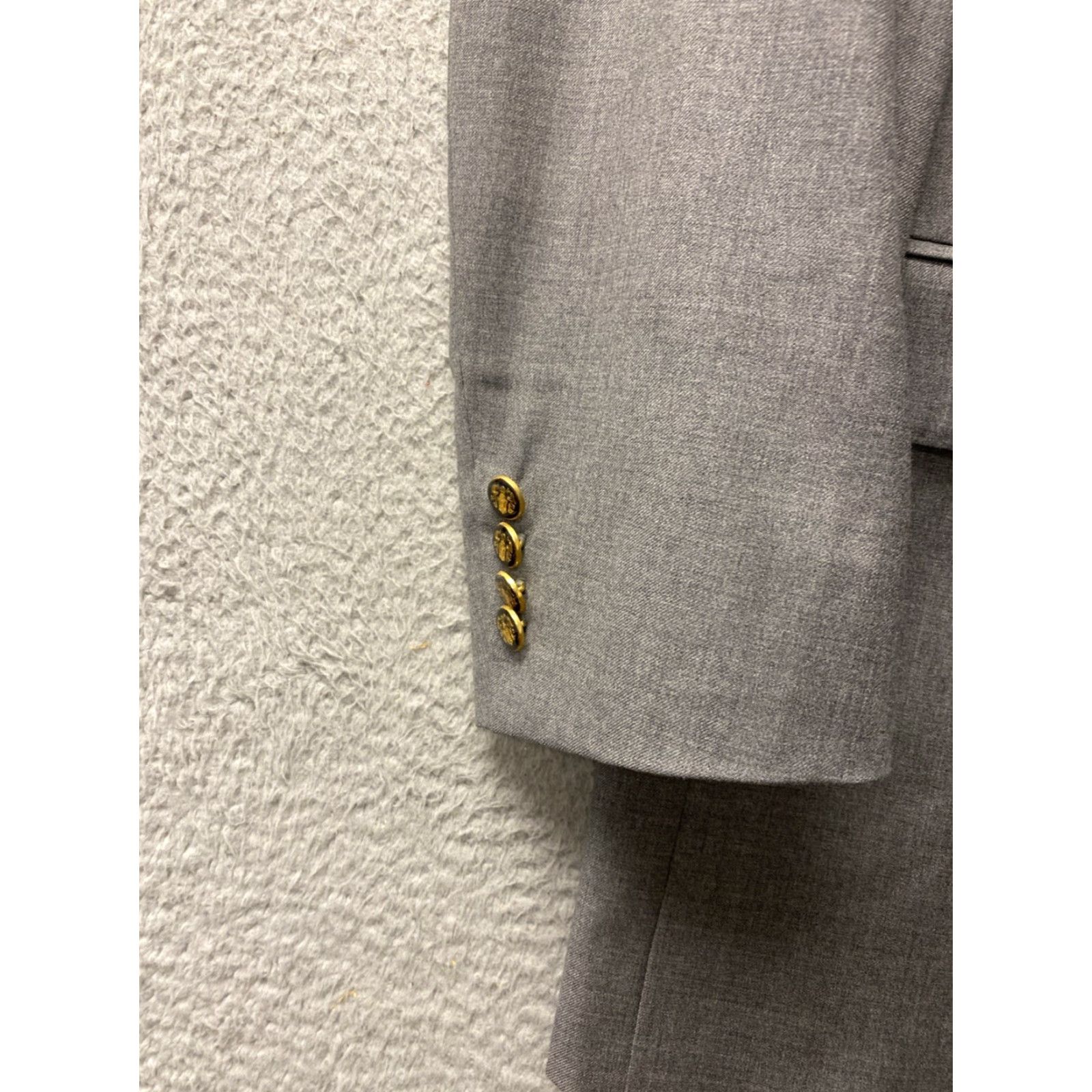 Proper Cloth VINTAGE Proper Cloth Gray Blazer 40L Wool Three-Button Long Mens Italy Size 40L - 3 Thumbnail