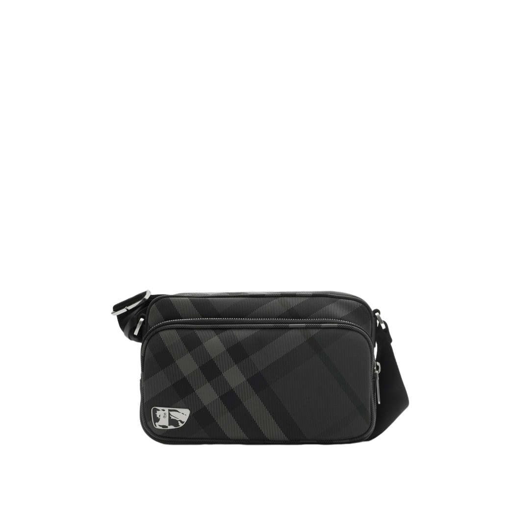BURBERRY Grid Charcoal Crossbody Bag New Authentic