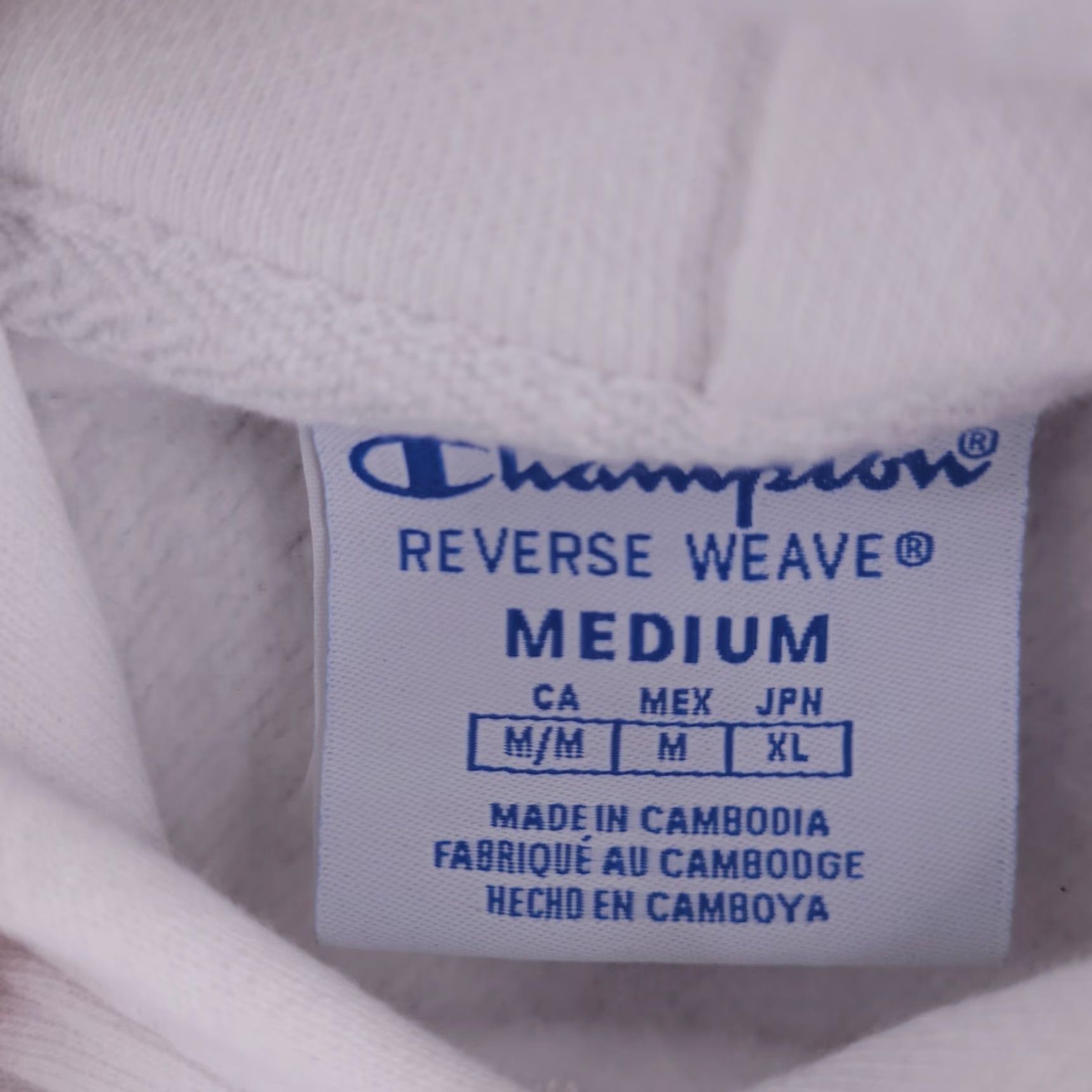 Champion Champion Hoodie Womens M White Crop Heavyweight Reverse Weave Pullover Ladies Size M / US 6-8 / IT 42-44 - 3 Thumbnail