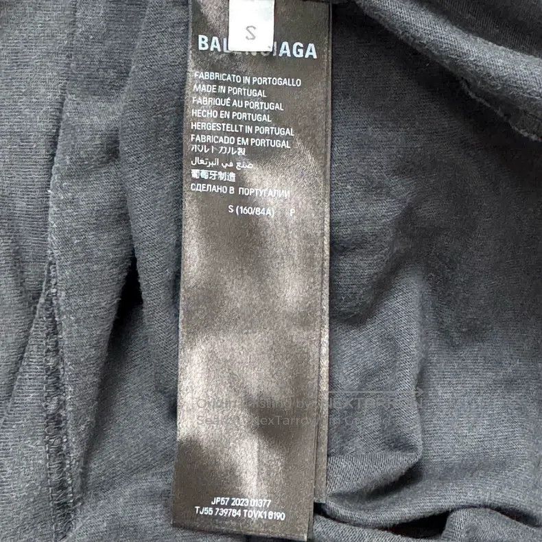 Balenciaga Balenciaga Black Destroyed Design Wheat Scissors Short Sle Size US S / EU 44-46 / 1 - 4 Thumbnail