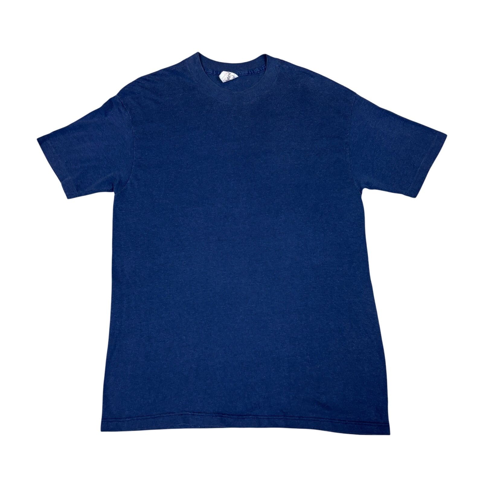Vintage VTG 90s Sportswear Blank Blue Single Stitch Shirt Men's XL Size US XL / EU 56 / 4 - 1 Thumbnail