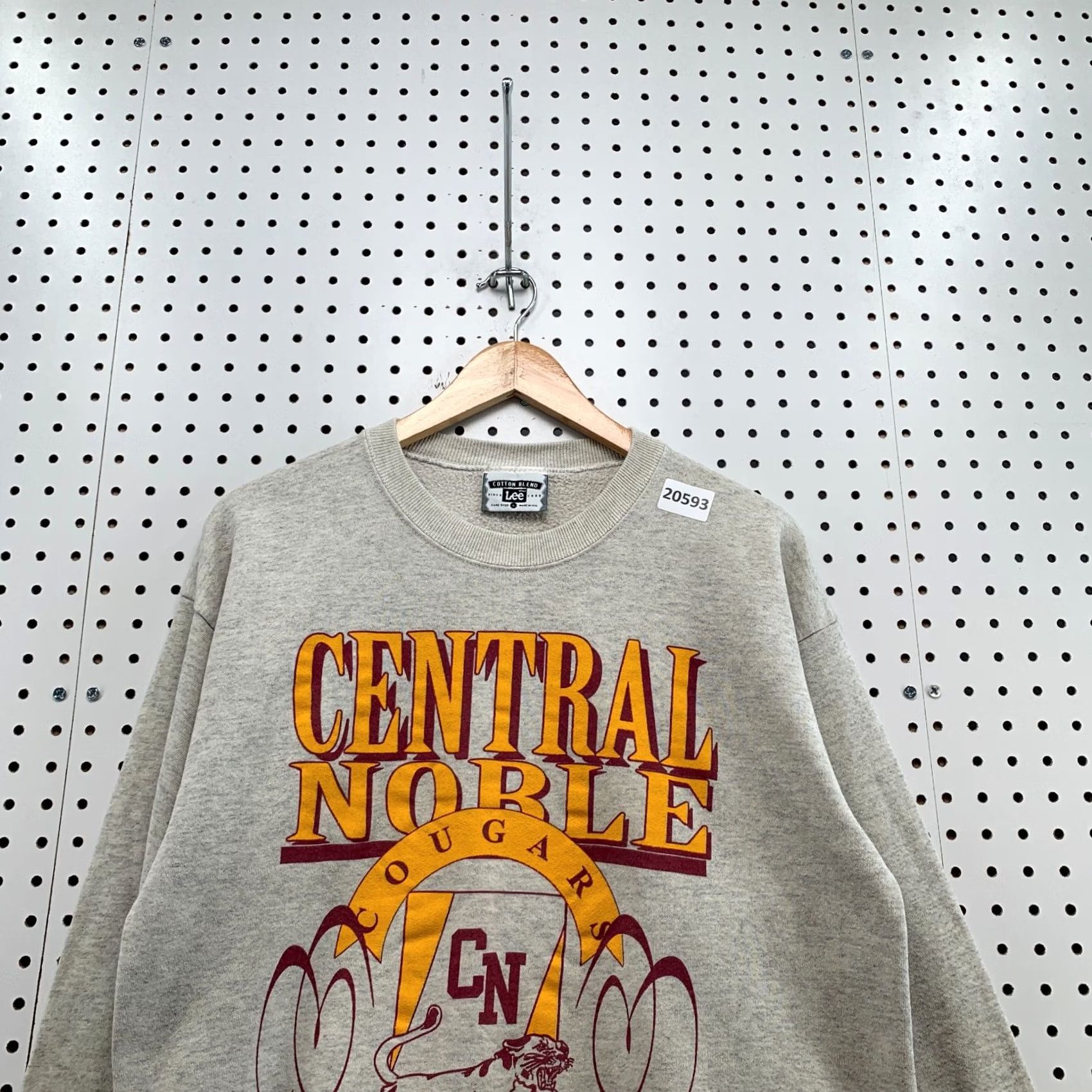Lee VINTAGE Lee Shirt Mens Medium Gray Central Noble Cougars Crewneck Sweatshirt Size US M / EU 48-50 / 2 - 6 Thumbnail