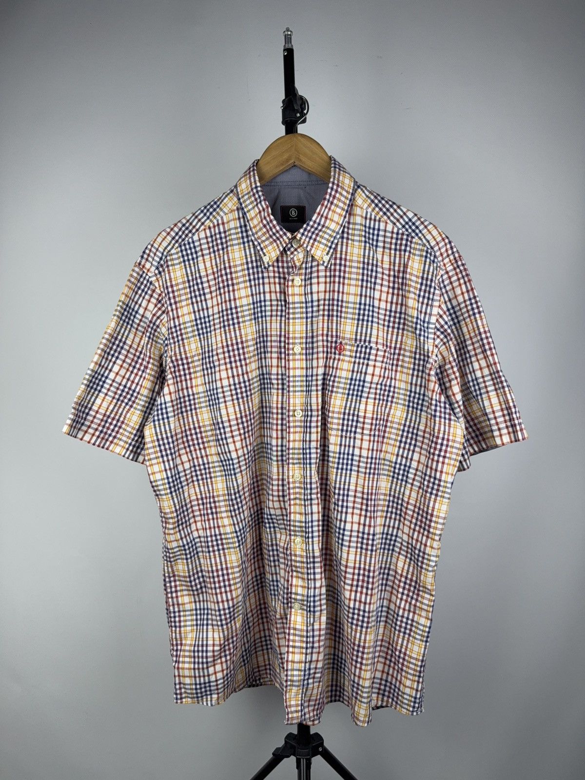 Bogner Vintage 00s Retro Germany Luxury Bogner short Sleeve Shirt Size US L / EU 52-54 / 3 - 1 Thumbnail