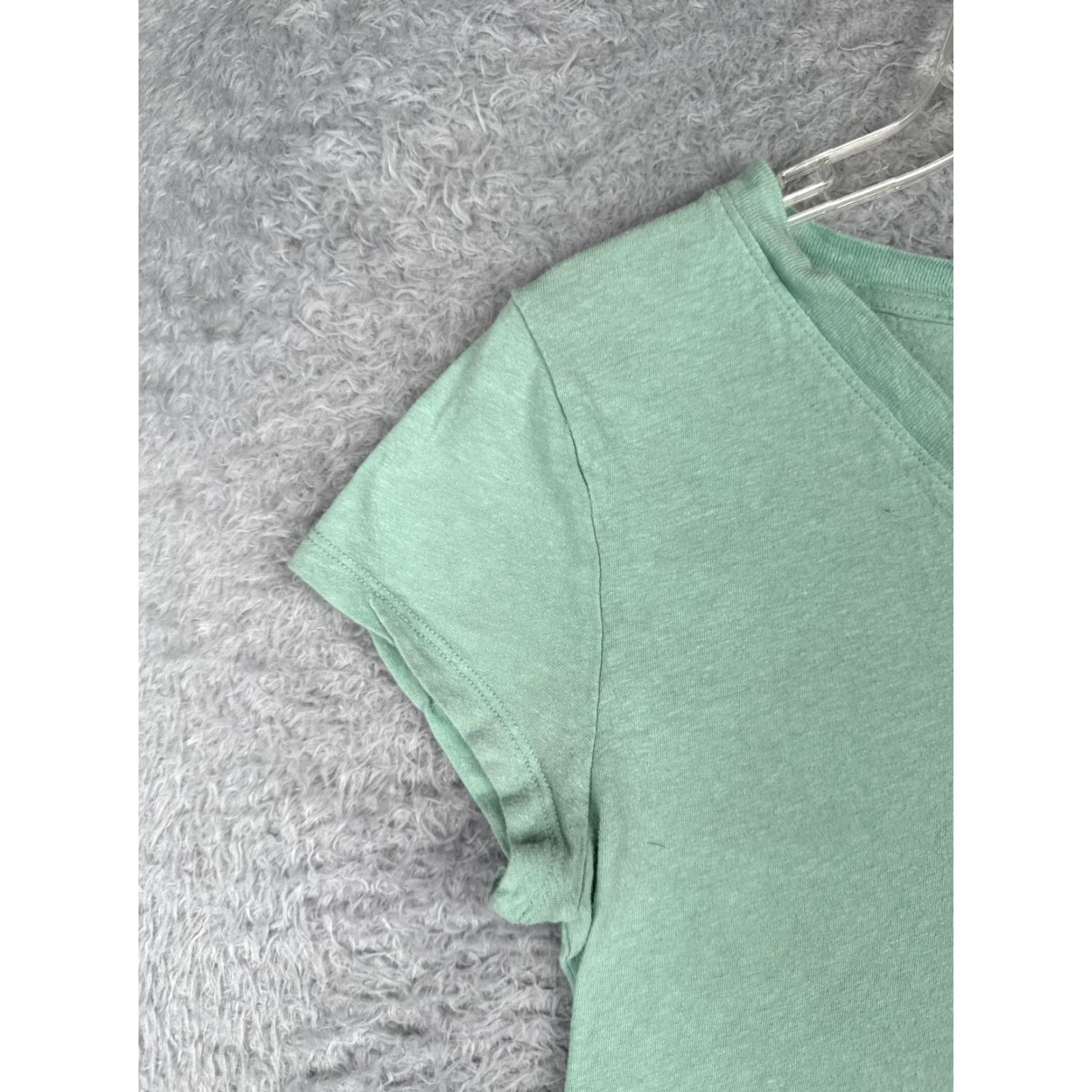 Vintage Wild Fable Crop Shirt Women XS Blue 100% Cotton V-Neck Casual Short Sleeve Outdoor Size XS / US 0-2 / IT 36-38 - 3 Thumbnail