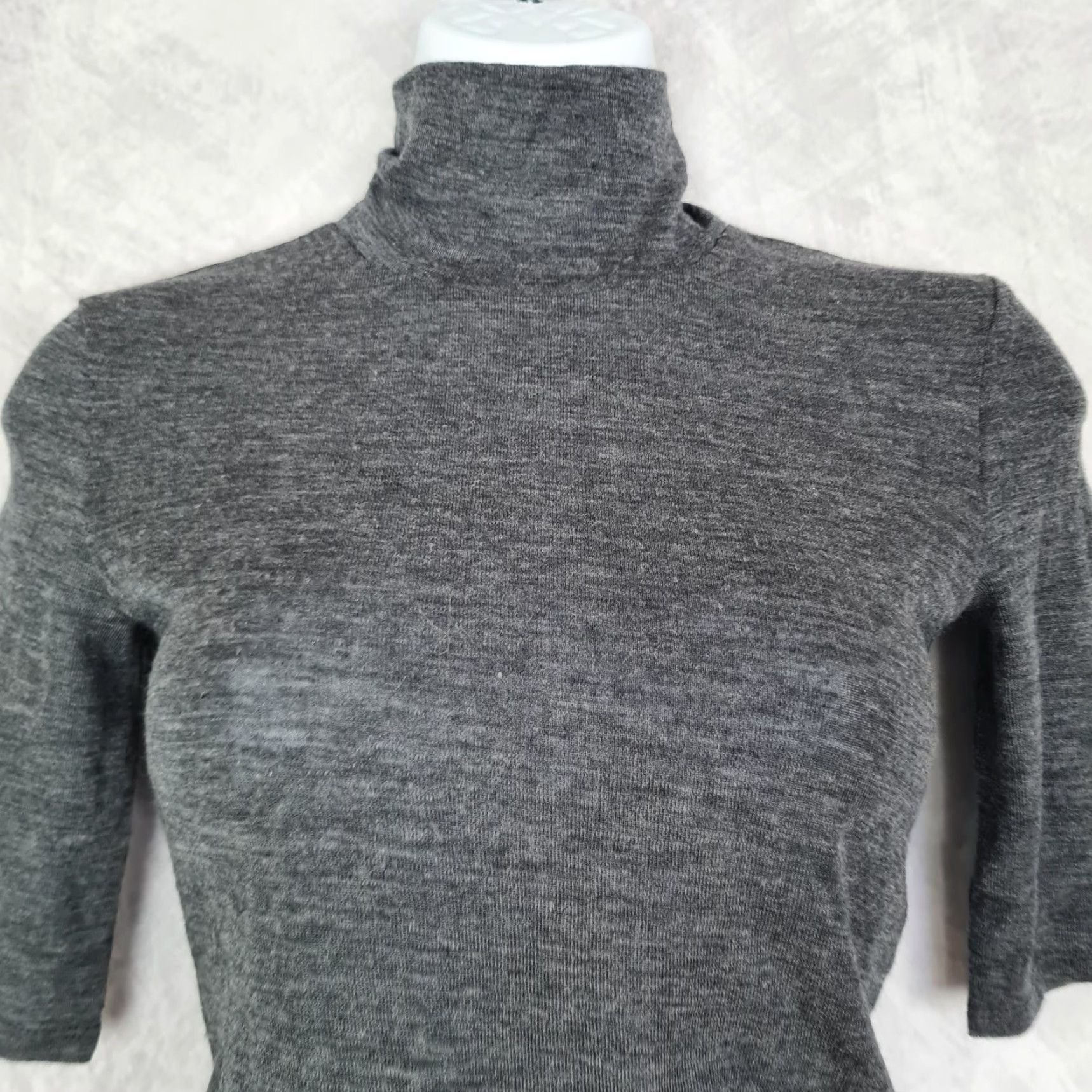 Vince Vince Sweater Womens XXS Gray Wool Turtleneck Short Sleeve Lightweight Pullover Size XXS / US 00 / IT 34 - 3 Thumbnail