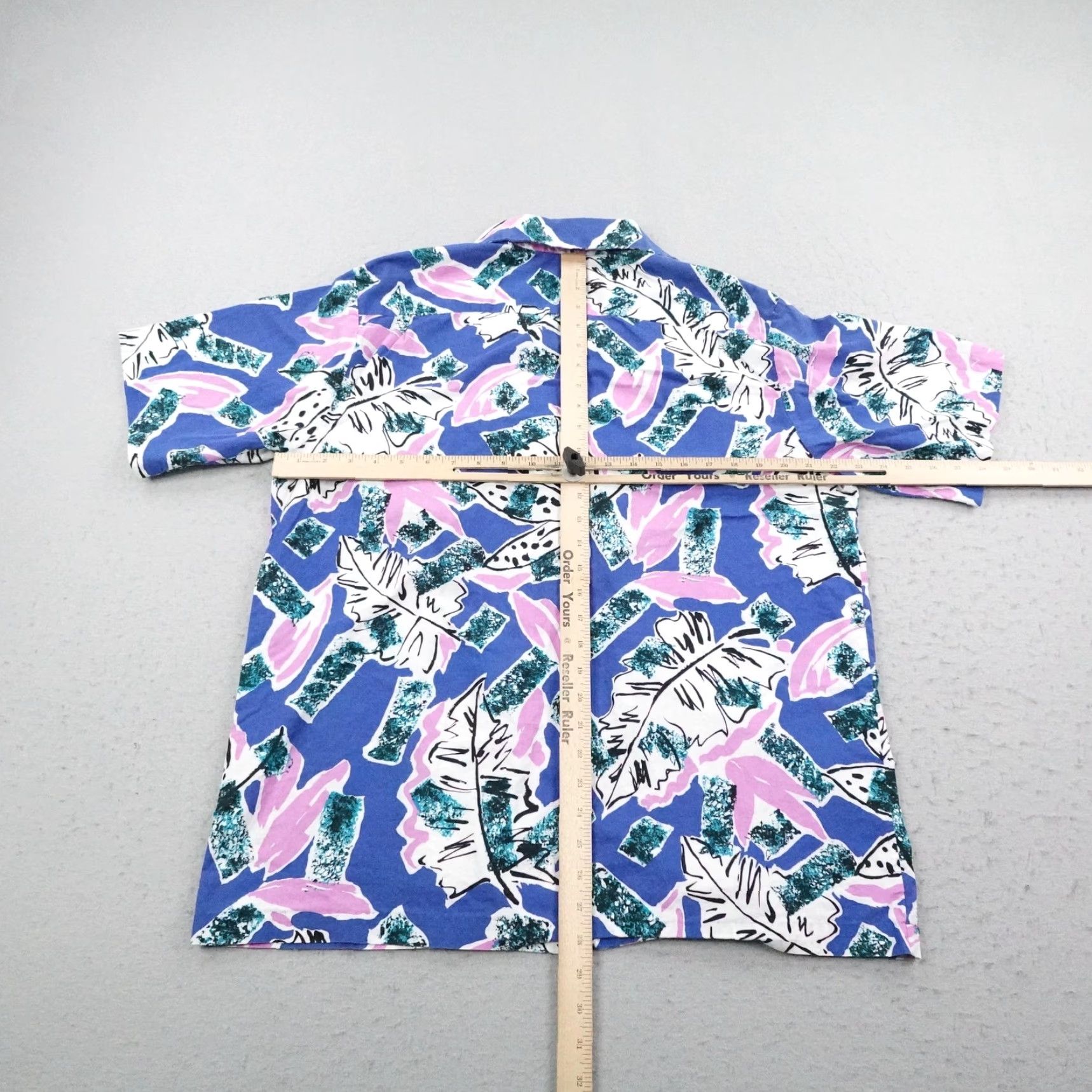 Hilo Hattie VINTAGE Hilo Hattie Shirt Mens XL Blue Floral Hawaiian Aloha Camp Button Up Size US XL / EU 56 / 4 - 4 Thumbnail