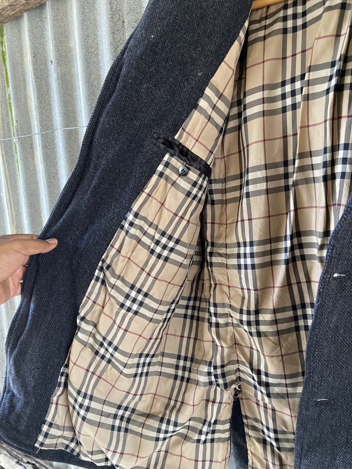 Burberry BURBERRY DARK GRAY WOOLEN COAT Size L / US 10 / IT 46 - 7 Thumbnail