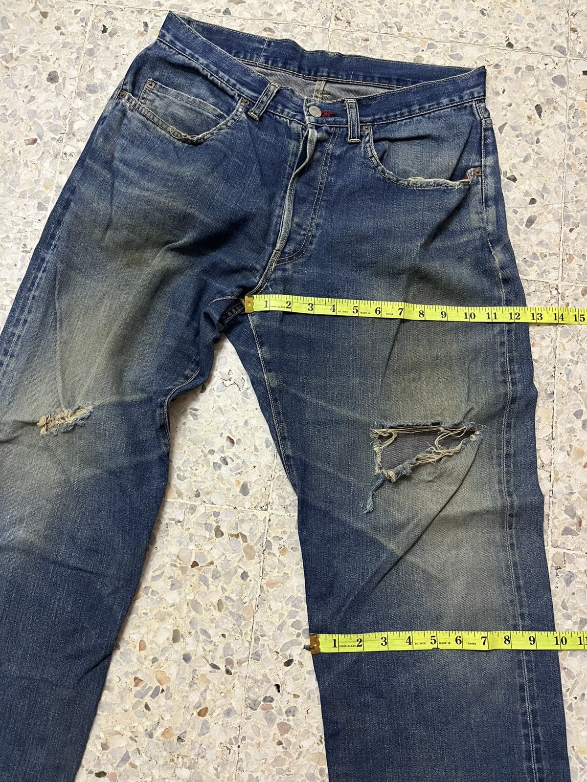 Vintage Vintage HR market redline selvedge distressed denim Size US 32 / EU 48 - 15 Thumbnail