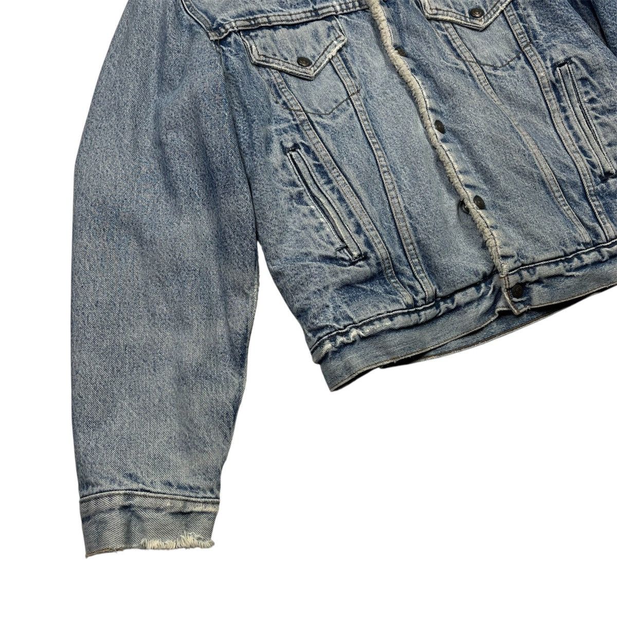 Levi's Vintage Clothing × Vintage 90s Levi’s Vintage Clothing Denim Sherpa Jacket Made in USA Size US L / EU 52-54 / 3 - 2 Thumbnail