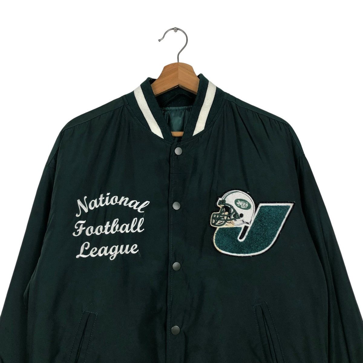 NFL 🔥VINTAGE BOMBER JACKET NFL NEW YORK JETS BIG LOGO Size US M / EU 48-50 / 2 - 5 Thumbnail