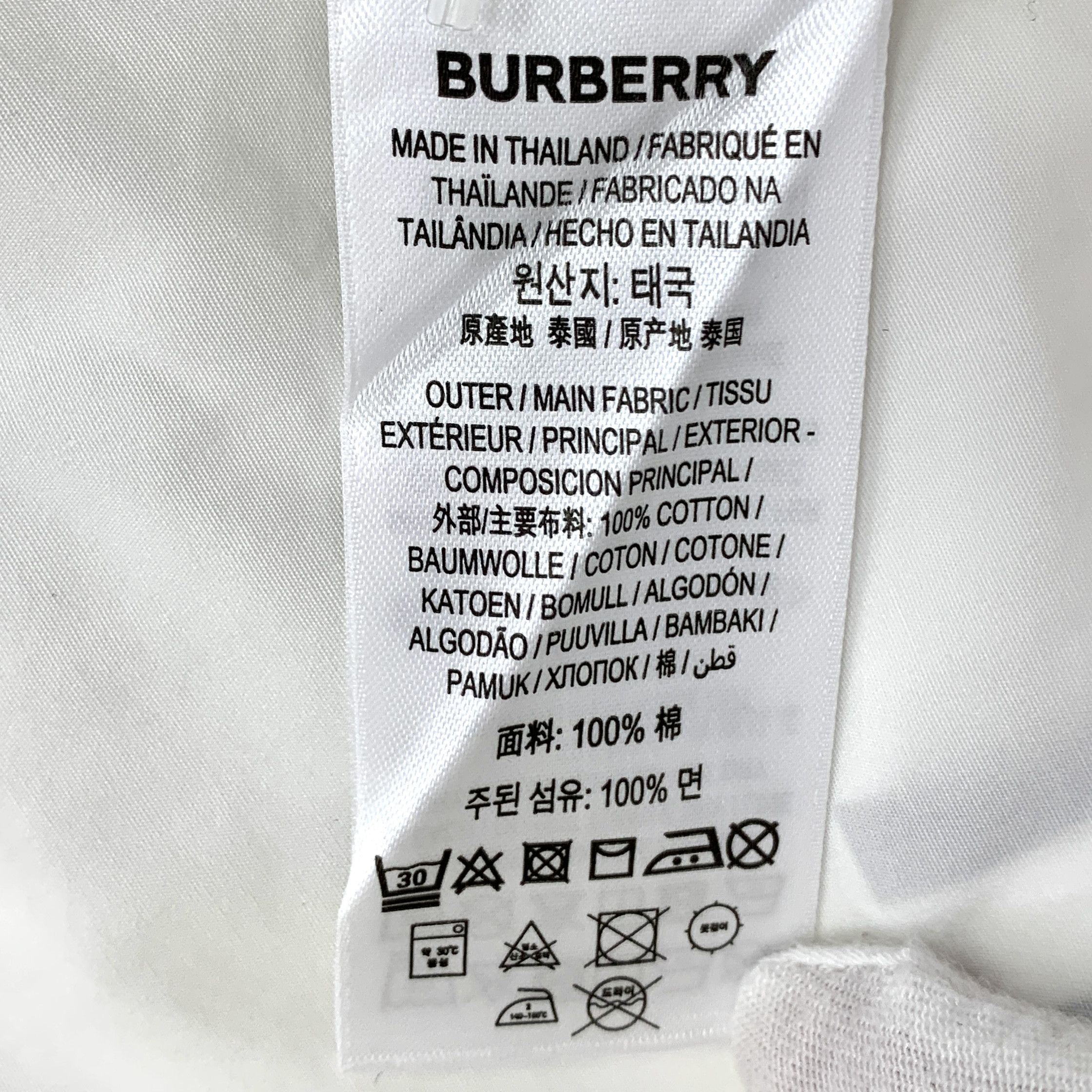 Burberry Burberry white letter belt long-sleeved shirt dress 36 Size XS / US 0-2 / IT 36-38 - 2 Thumbnail