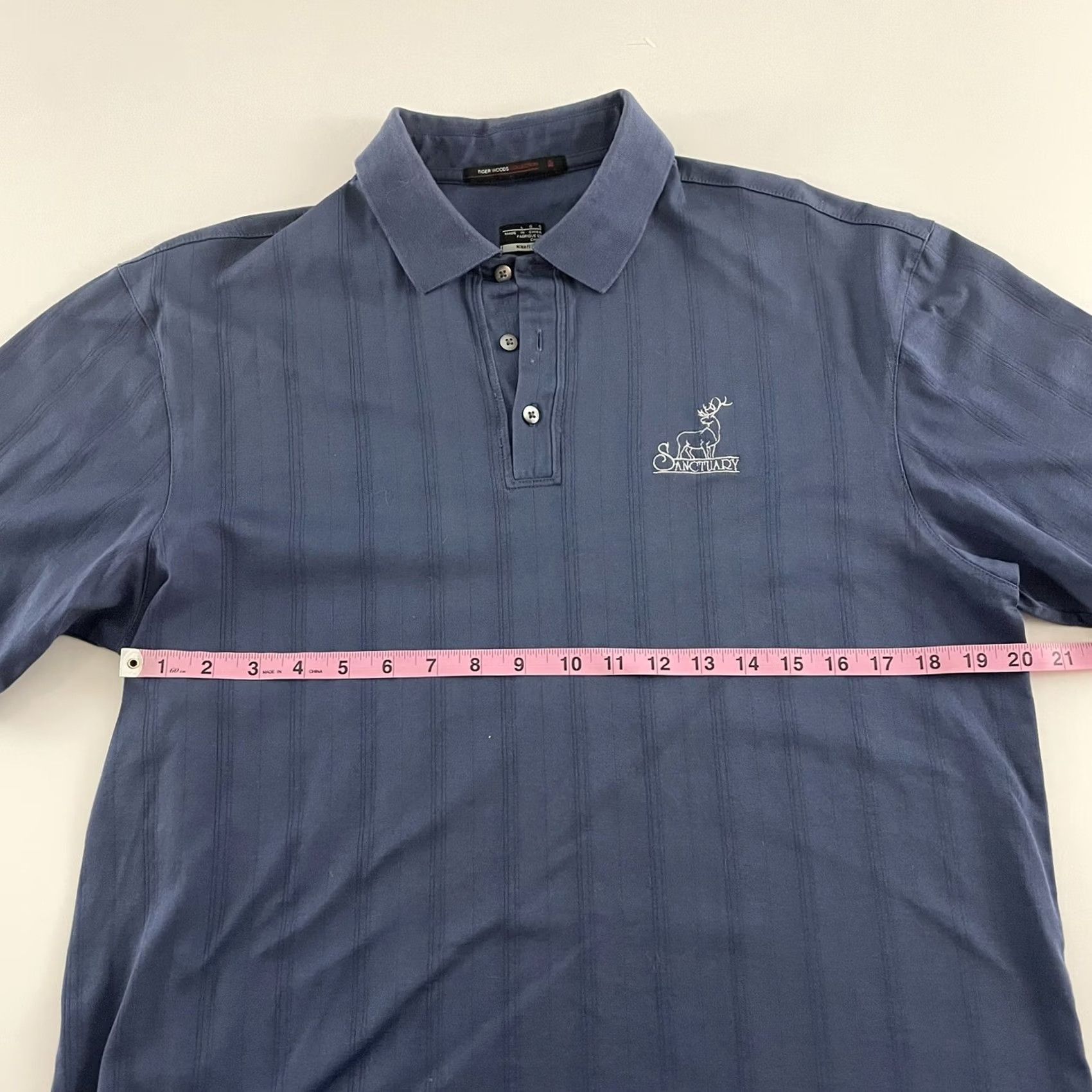 Nike Nike Tiger Woods Collection Sanctuary Short Sleeve Golf Polo Shirt Men L Blue Size US L / EU 52-54 / 3 - 6 Thumbnail