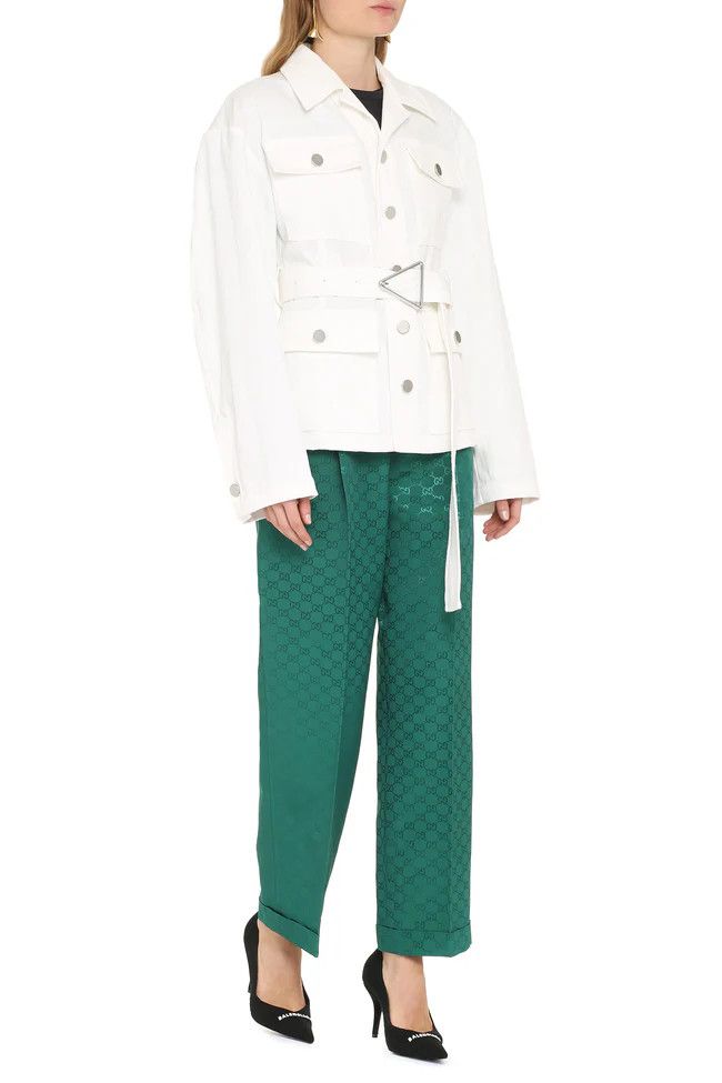 Bottega Veneta o1bcso1str0225 Light Stretch Linen Jacket in Chalk Size XL / US 12-14 / IT 48-50 - 3 Thumbnail