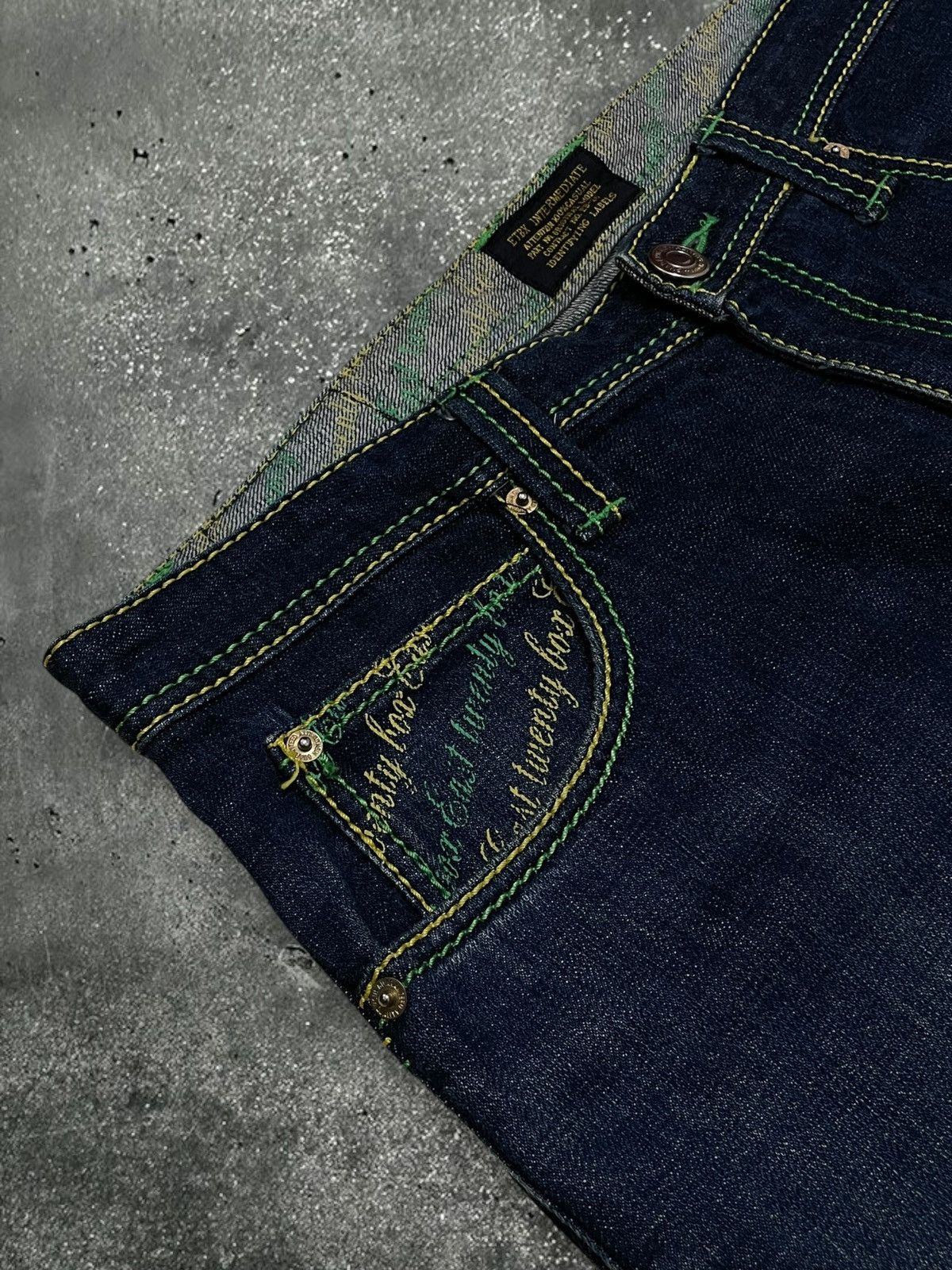 Hysteric Glamour Vintage 1990s Rare Japan Etbx Intermediate Cyberpunk Denim Size US 34 / EU 50 - 12 Thumbnail