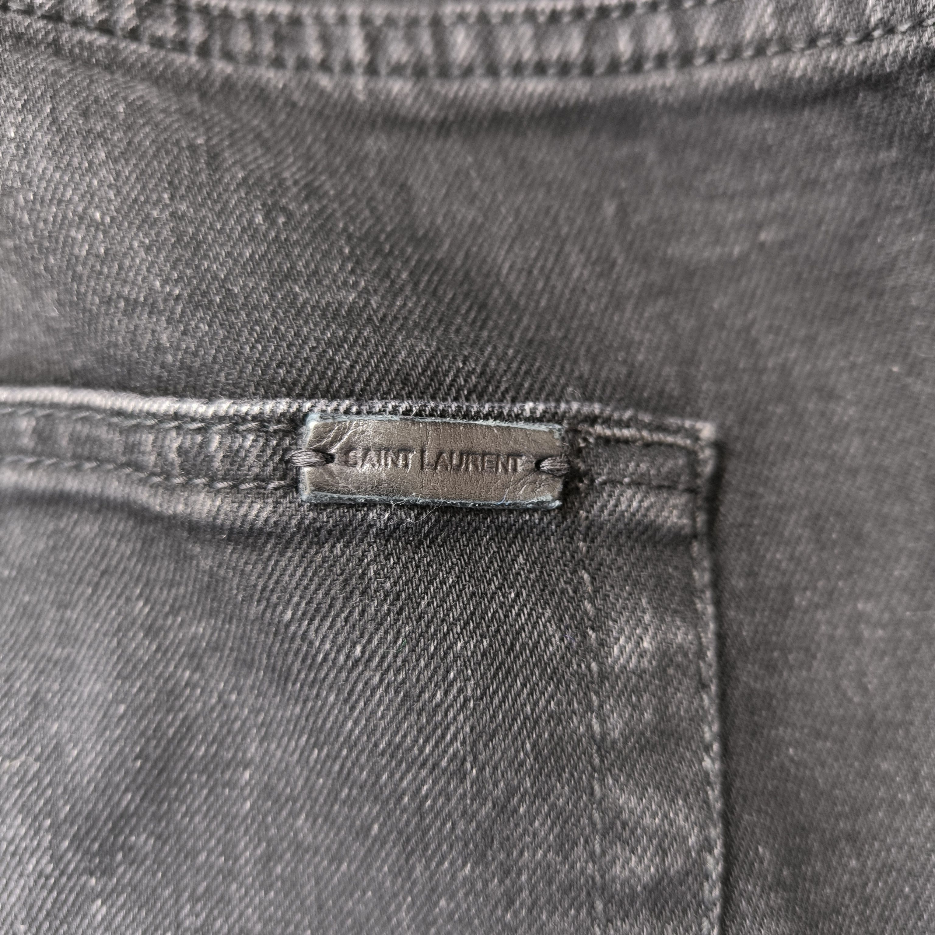 Saint Laurent Paris Saint Laurent D02 Black Slim Jeans Raw Hem Size 33 Fits 36 Size US 33 - 11 Thumbnail