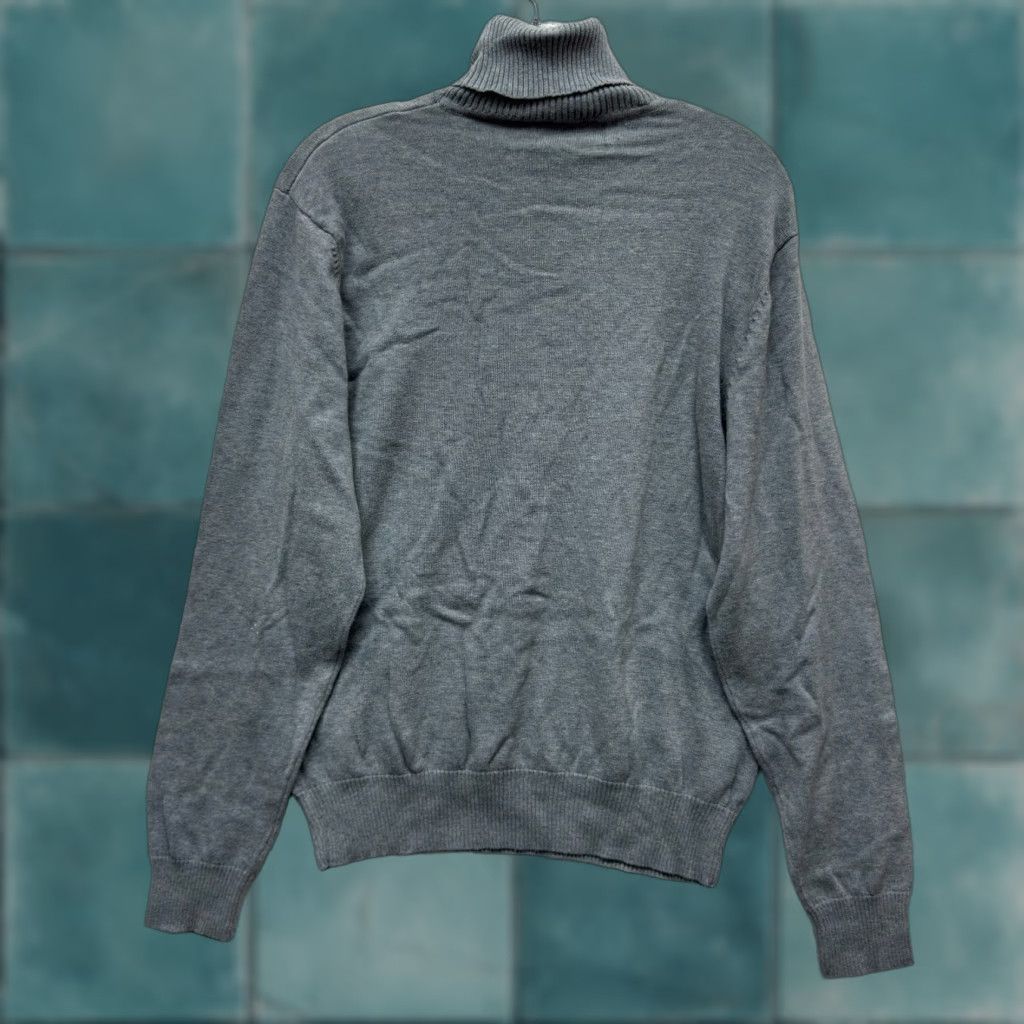 CO NOA Lario Dimitri & Co Turtleneck Sweater Mens Medium Grey Knit Designer Size US M / EU 48-50 / 2 - 1 Thumbnail