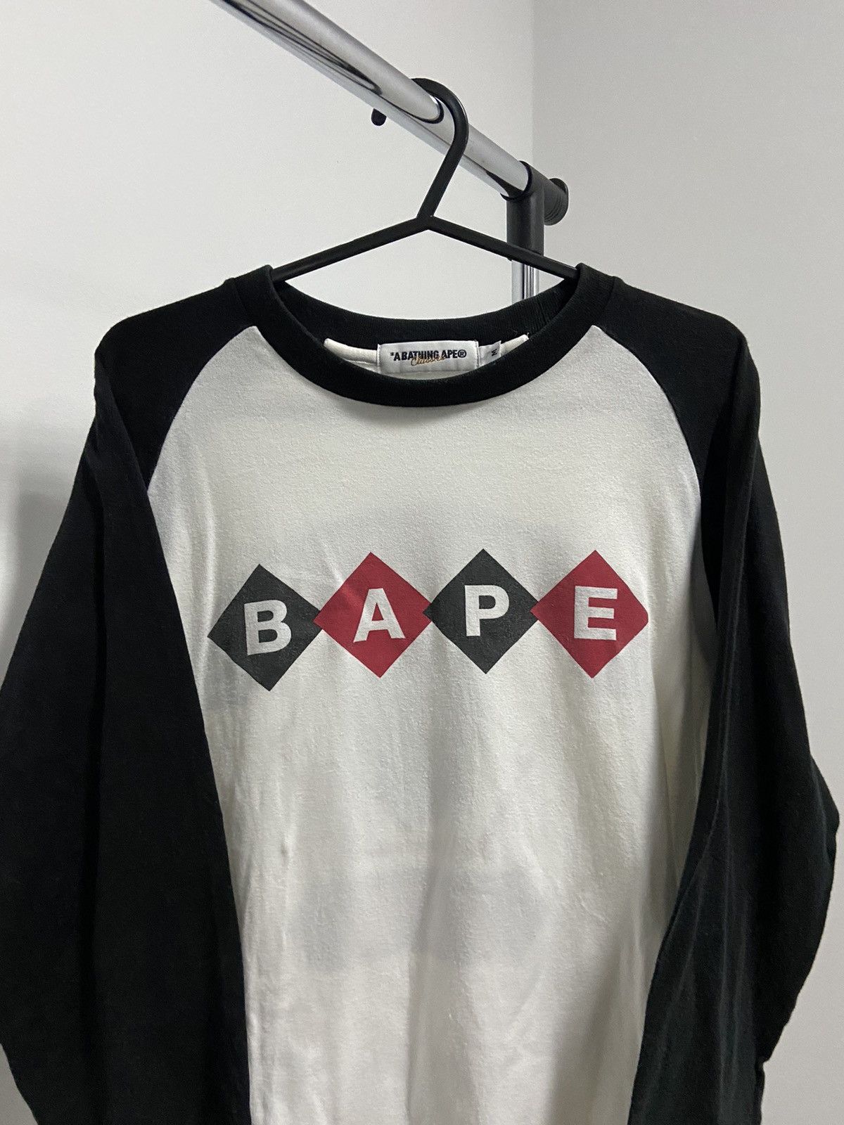 Bape Bape big logo long 3/4 sleeve ape head vintage Size US M / EU 48-50 / 2 - 3 Thumbnail