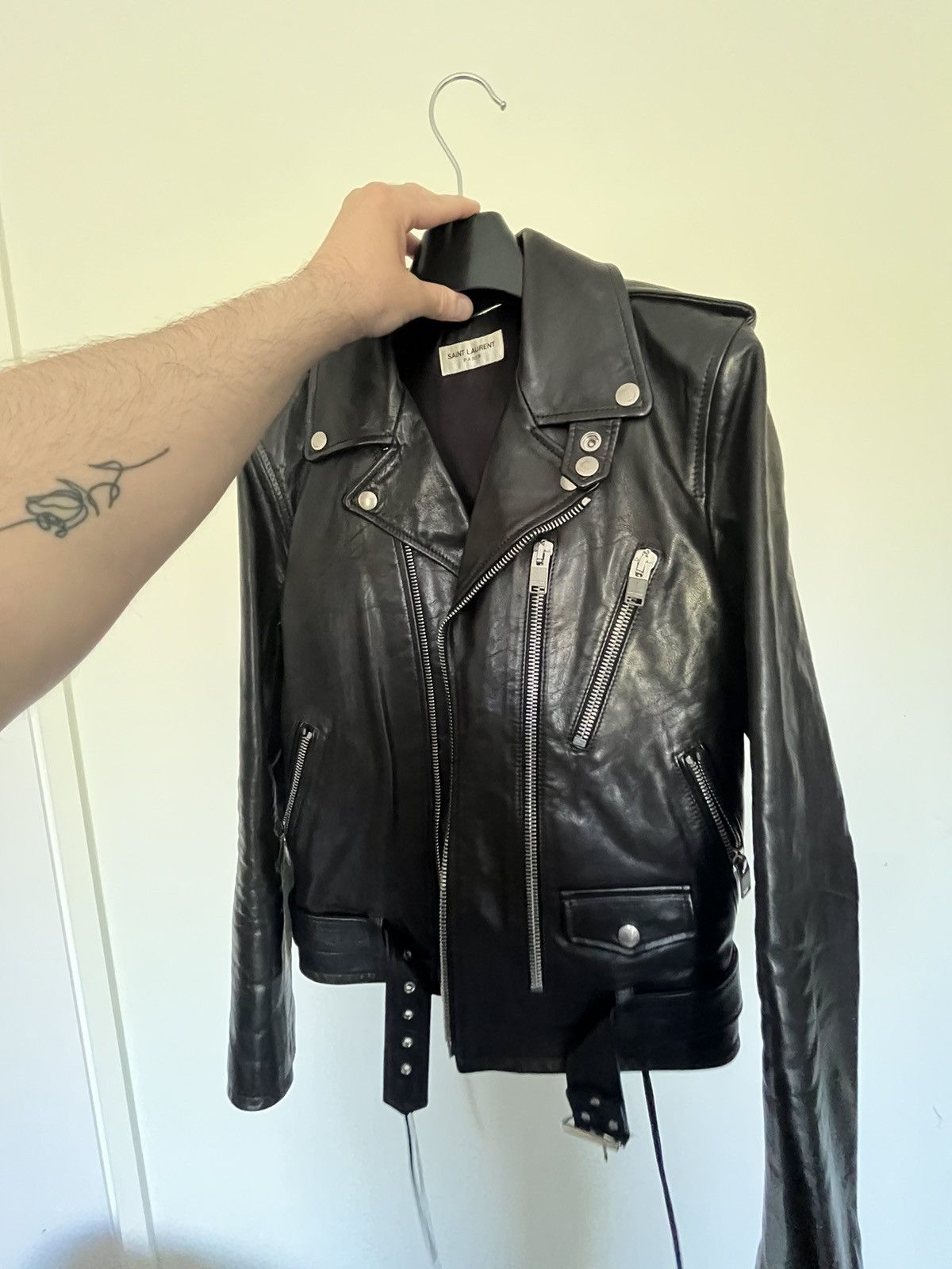 Hedi Slimane × Saint Laurent Paris Saint Laurent FW16 L17 Leather Jacket Size US S / EU 44-46 / 1 - 6 Thumbnail