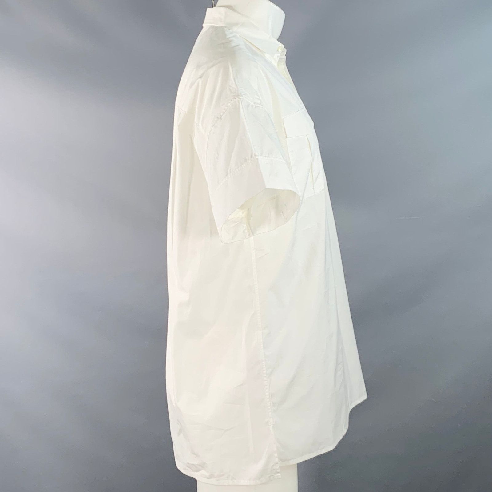 Valentino Size M White Cotton Pullover Two Pockets Oversized Short Size US M / EU 48-50 / 2 - 3 Thumbnail