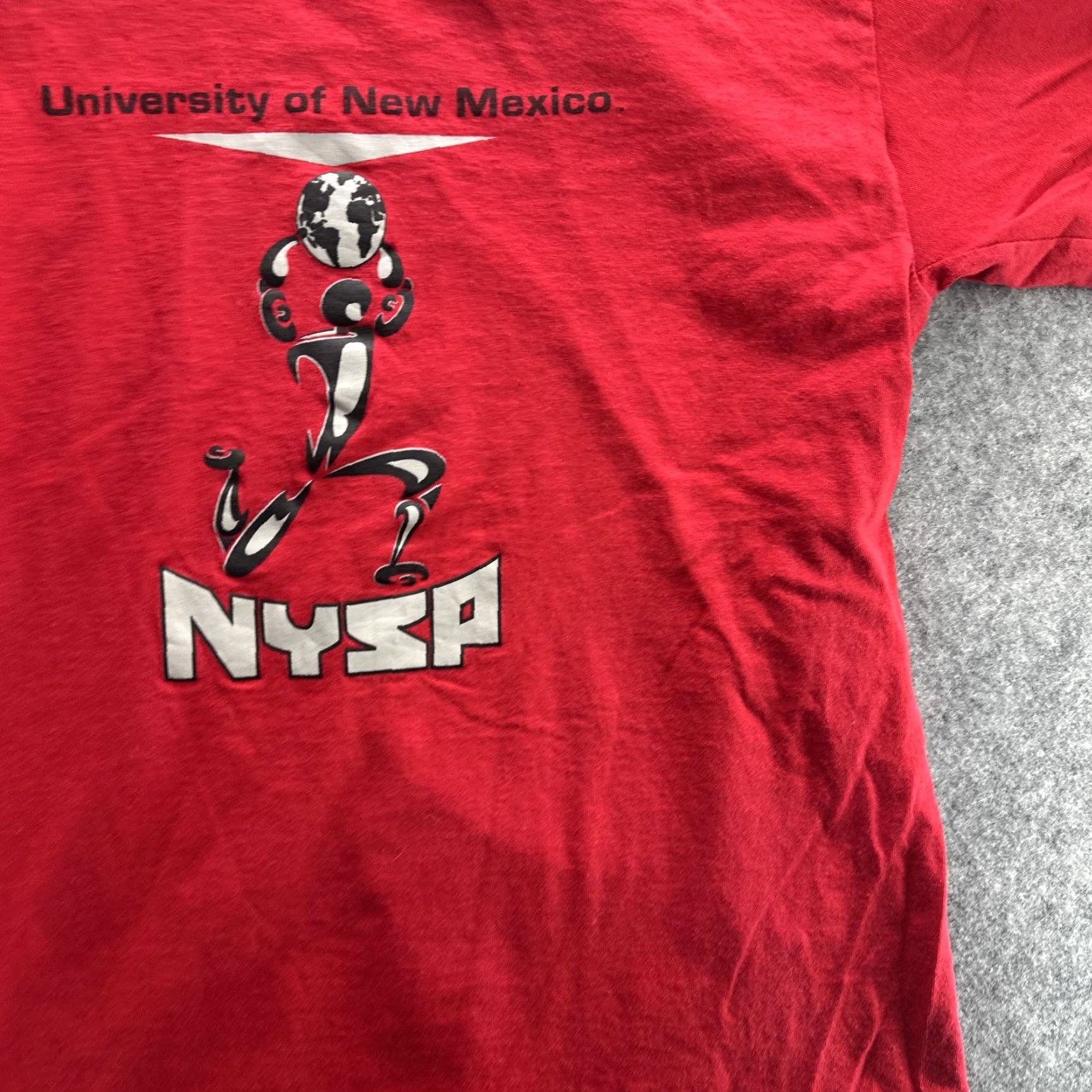 Vintage VINTAGE University of New Mexico T-Shirt Mens Large Cotton Red 90s NCAA Sportswear Size US L / EU 52-54 / 3 - 5 Thumbnail