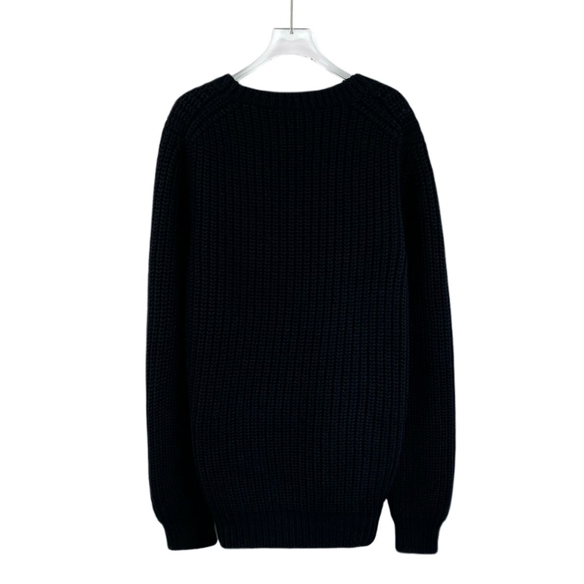 Fendi Fendi Black Logo Embroidered Wool Round-Neck Long-Sleeve Kni Size US L / EU 52-54 / 3 - 7 Thumbnail