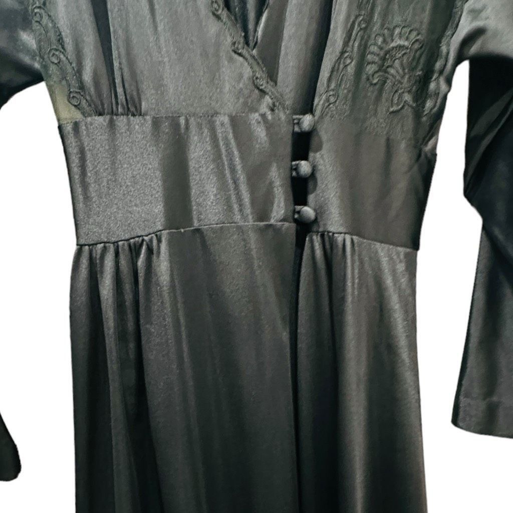 Vintage LILY OF FRANCE Rosa Puleo-Szüle Vintage Black Lace Wrap Nigh Size S / US 4 / IT 40 - 7 Thumbnail