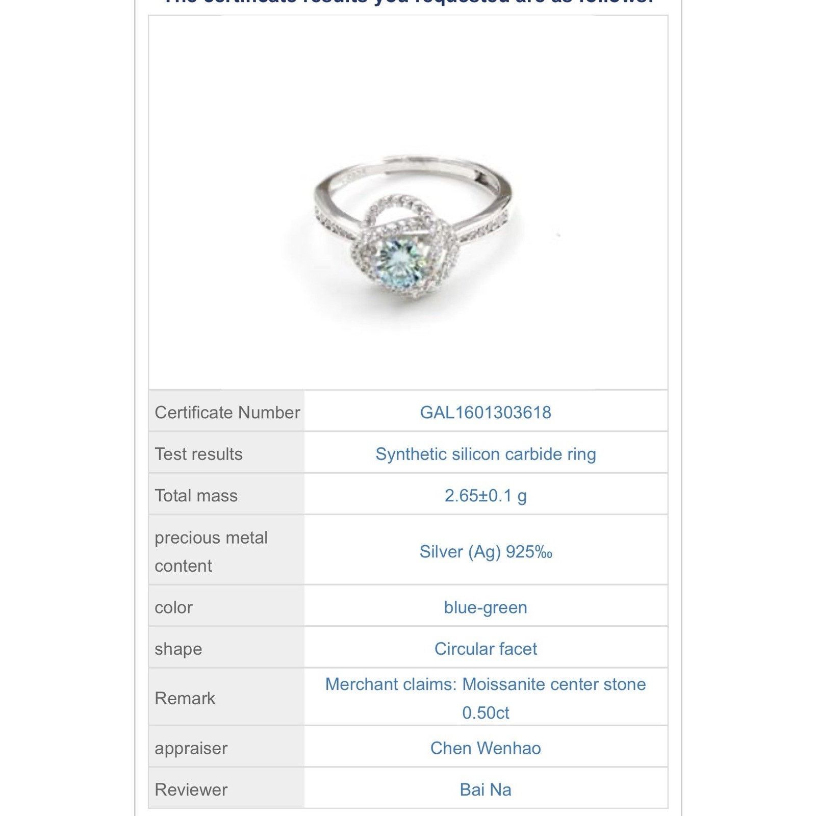 Other Stunning Moissanite 0.5ctw 925S Silver LoveKnot Ring Onesize Size ONE SIZE - 7 Thumbnail