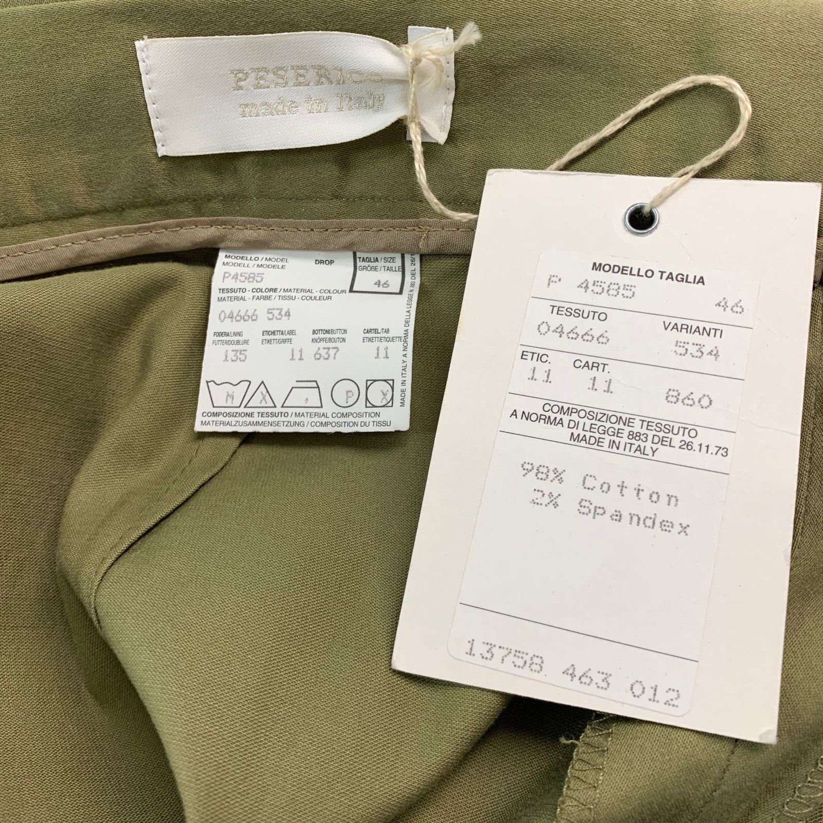 Other Size 10 Green Cotton Spandex High Waisted Casual Pants Size 32" / US 10 / IT 46 - 3 Thumbnail