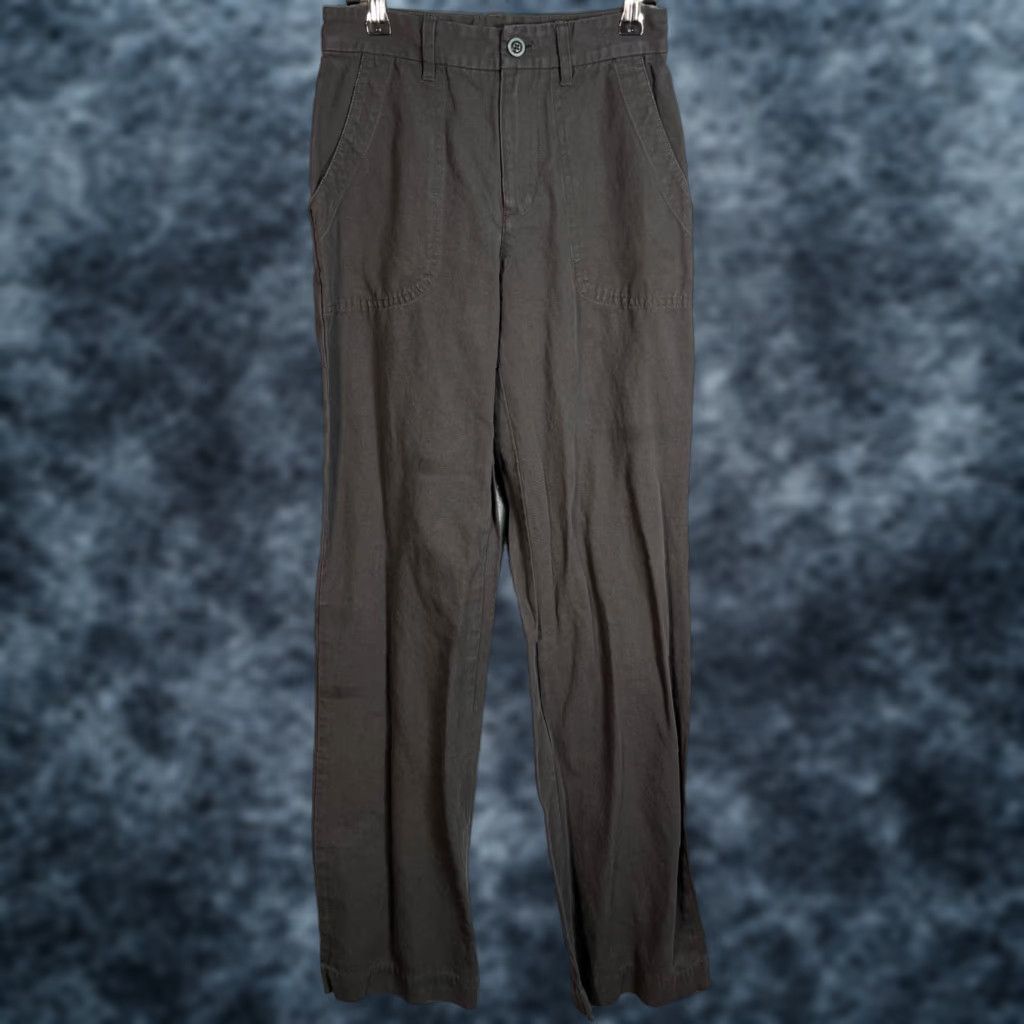 A.P.C. A.P.C. Womens Size 34 Dark Grey Cotton-Linen Blend Straight-Leg Pants Shirt? Size 24" / US 00 / IT 34 - 1 Thumbnail