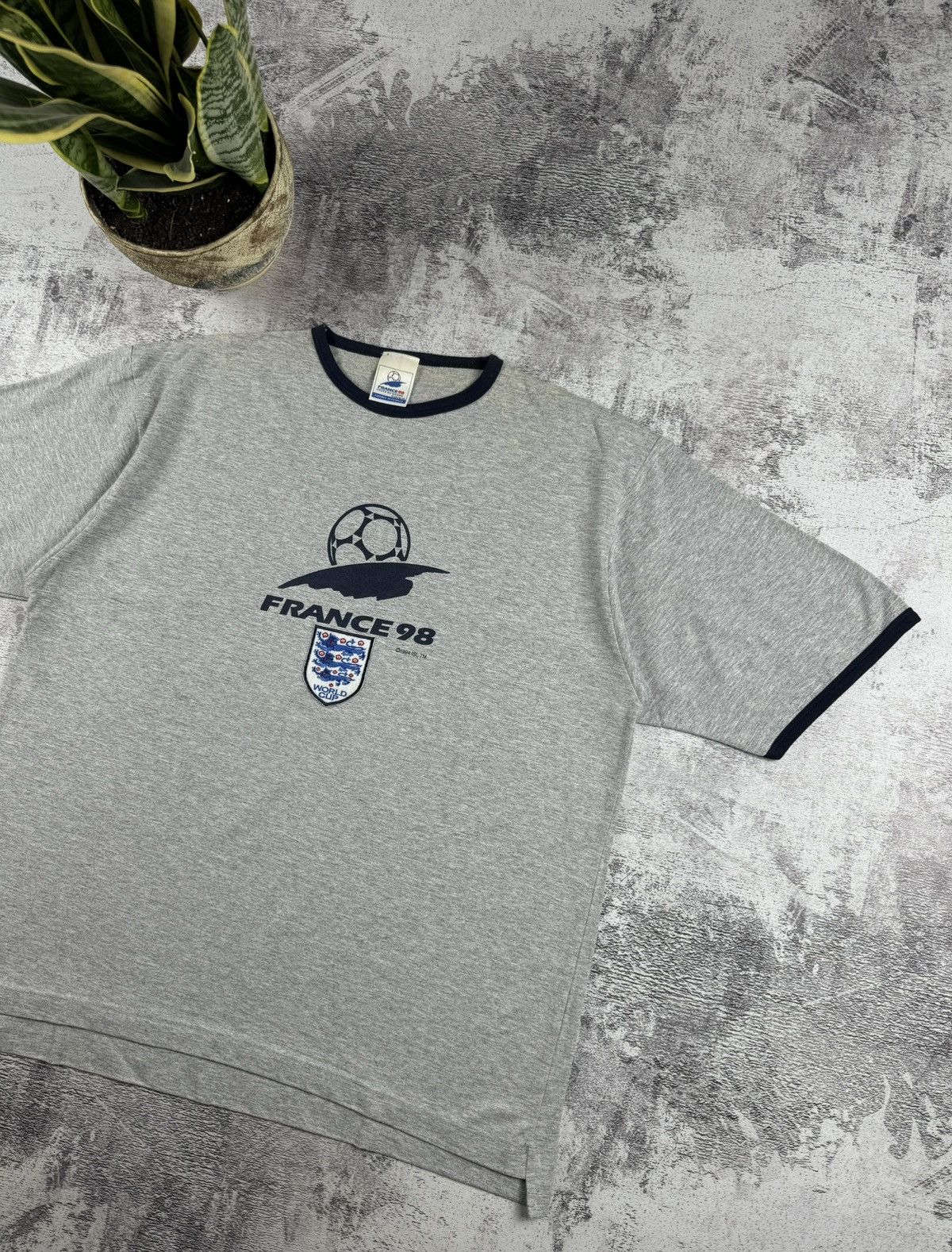 Vintage France 1994 ISL England 1998 Football Shirt Tee Jersey Size US XL / EU 56 / 4 - 3 Thumbnail