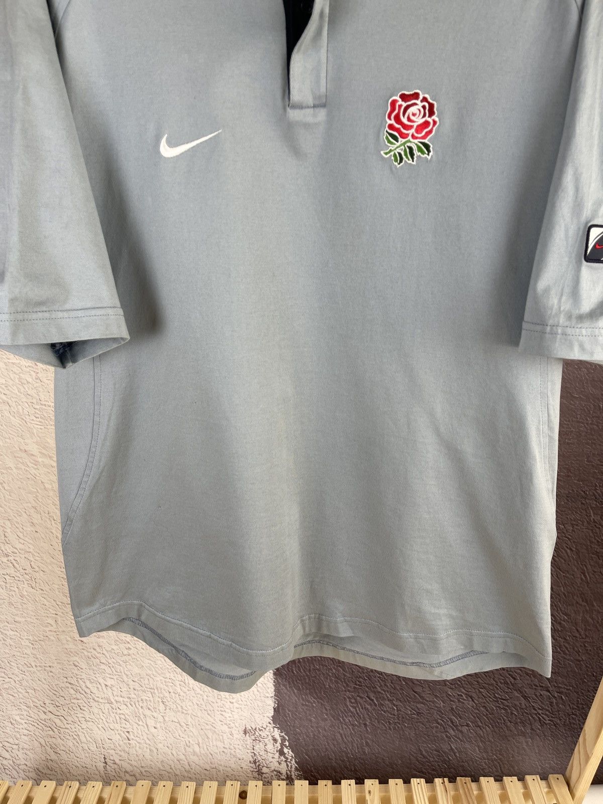 Nike Nike vintage y2k double logo swoosh rugby polo tee shirt Size US L / EU 52-54 / 3 - 5 Thumbnail