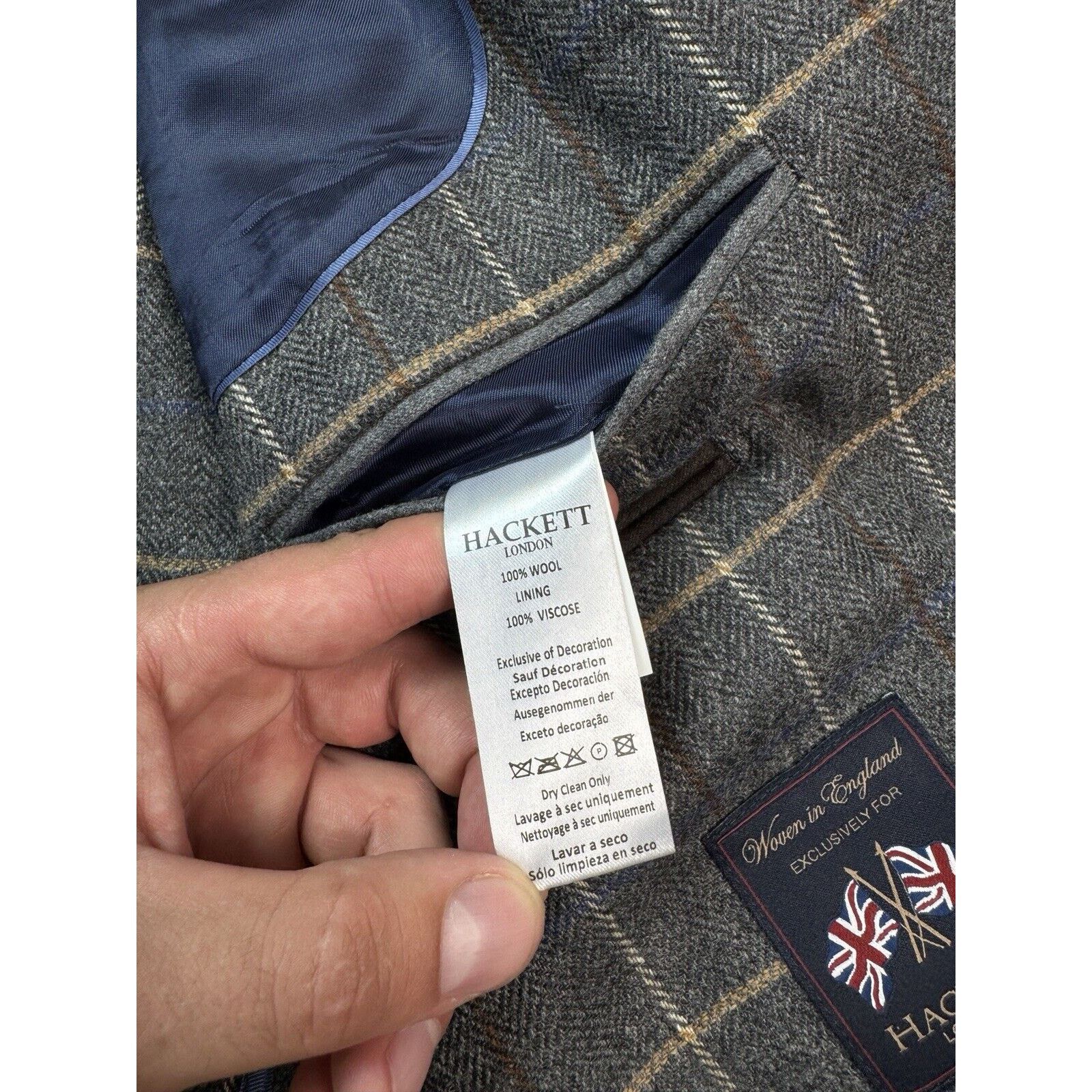 Hackett Hackett London Light Wool Plaid Blazer Jacket Size 40(180) Size 40R - 12 Thumbnail