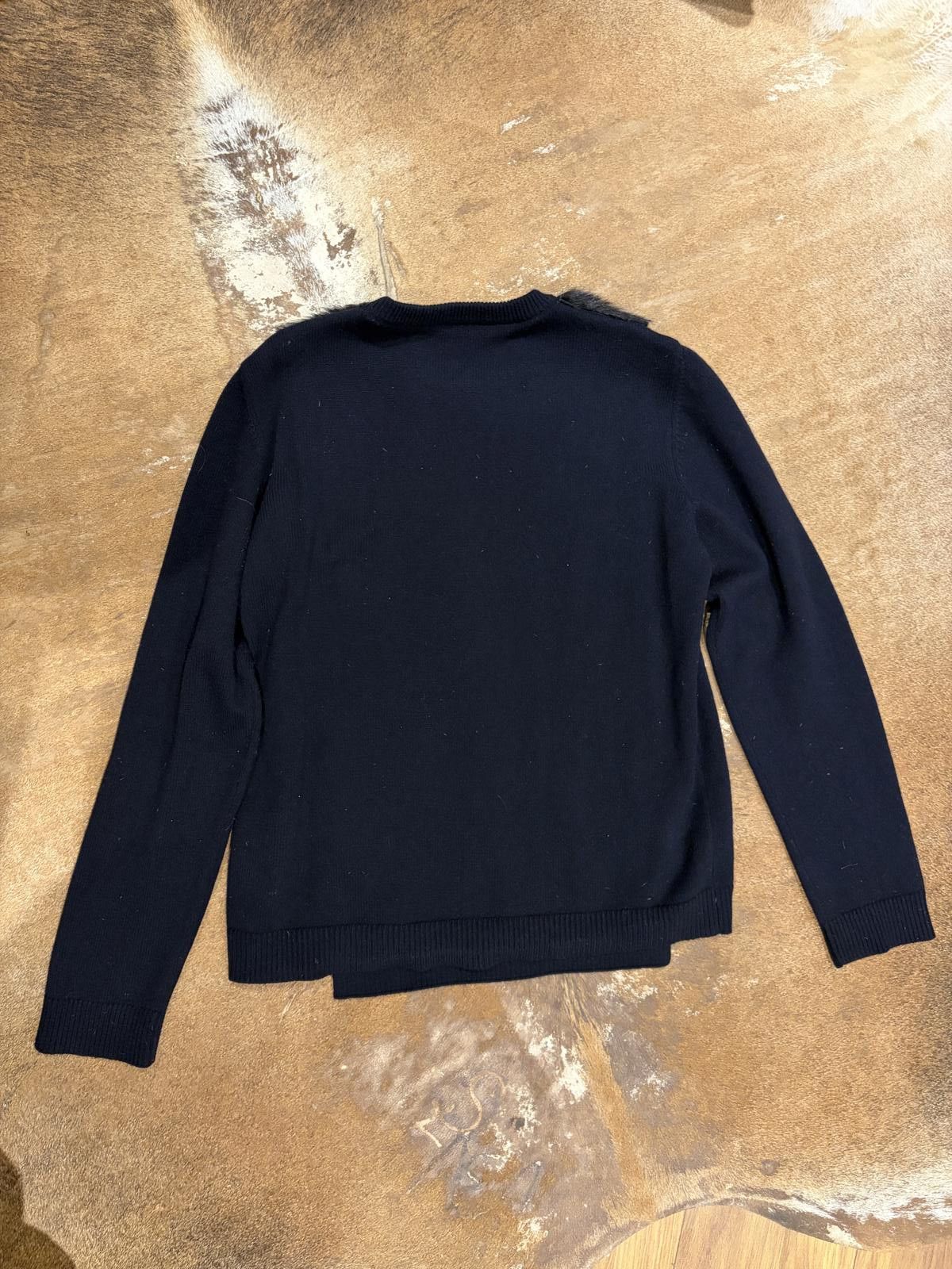 Valentino Valentino Cashmere & Kid Fur Panel Sweater Size US XL / EU 56 / 4 - 11 Thumbnail