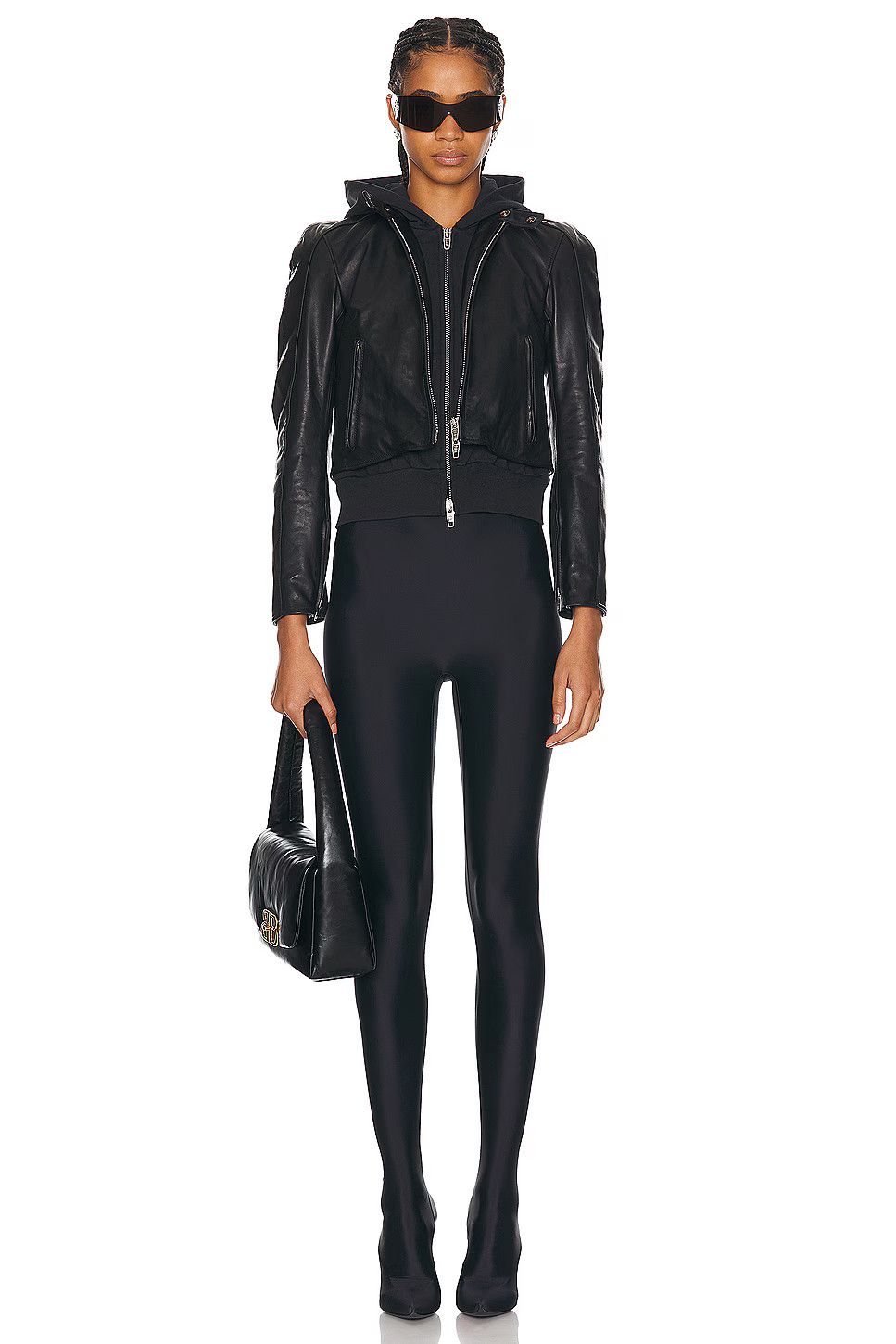 Balenciaga o1bcso1str0426 Patched Racer Jacket in Black Size M / US 6-8 / IT 42-44 - 4 Thumbnail